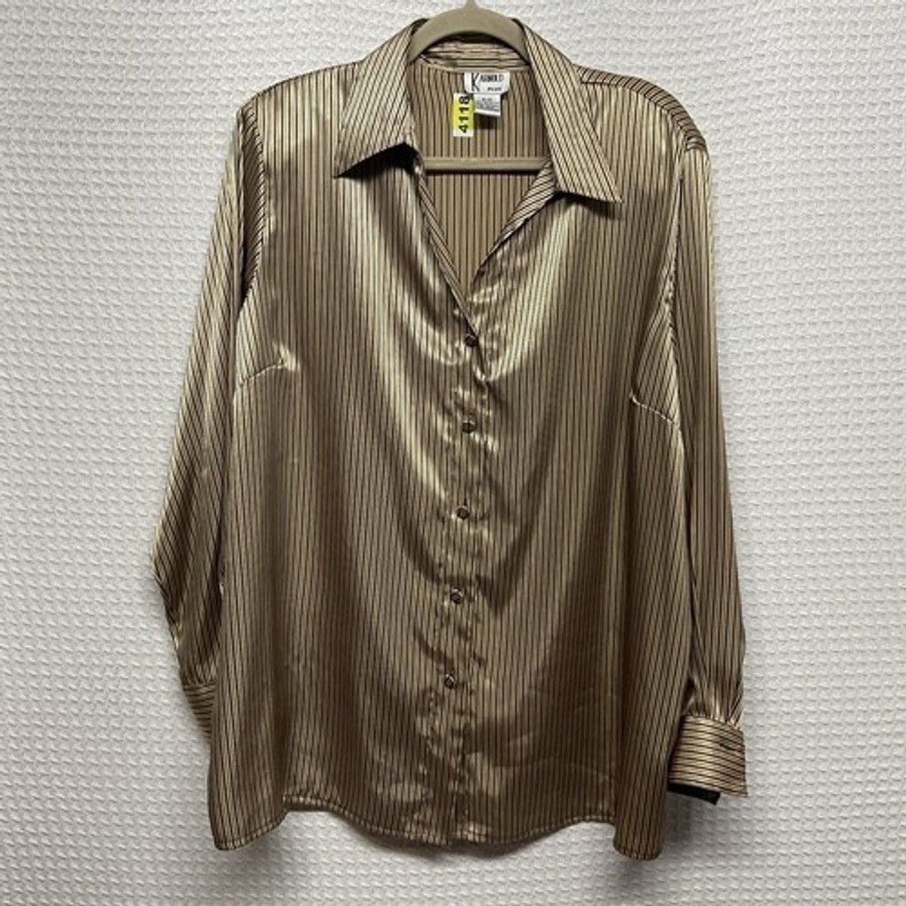 Other VTG K Arnold Liquid Stripes Button Shirt Blouse Women 18/20 Size ONE SIZE - 1 Thumbnail