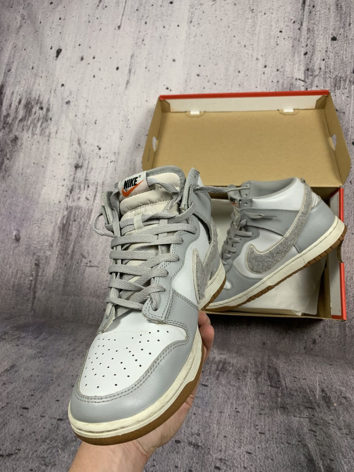 Nike × Vintage Nike Dunk Hi Retro University Vintage Streetwear Sk8 Style Size US 10.5 / EU 43-44 - 12 Thumbnail