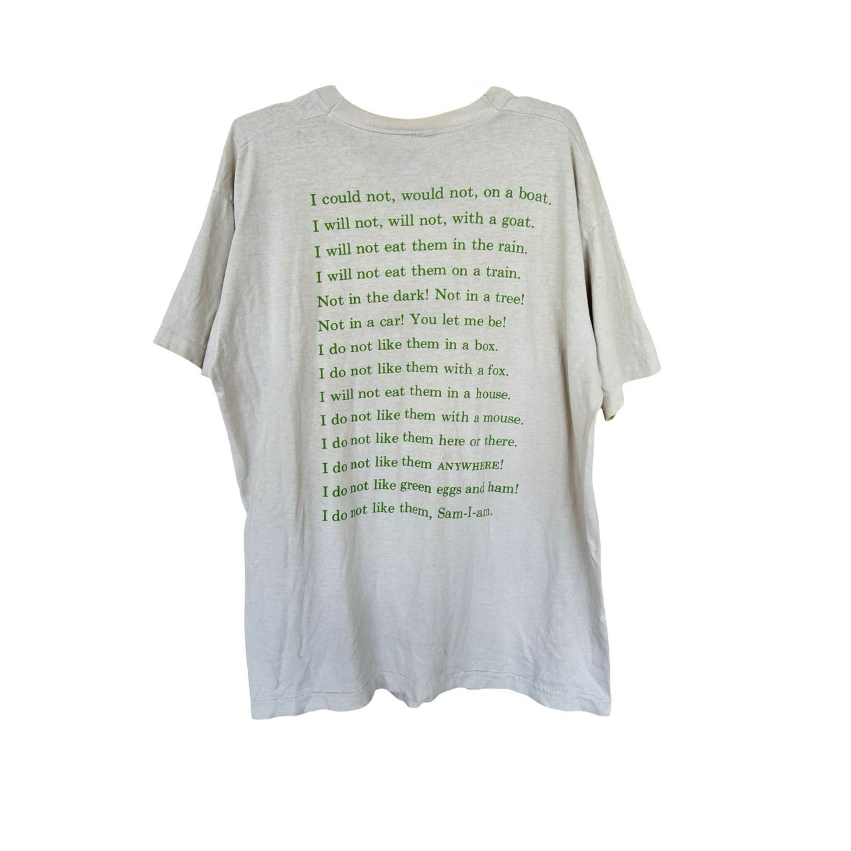 Vintage Dr Suess Green Eggs n Ham Size US XL / EU 56 / 4 - 2 Thumbnail