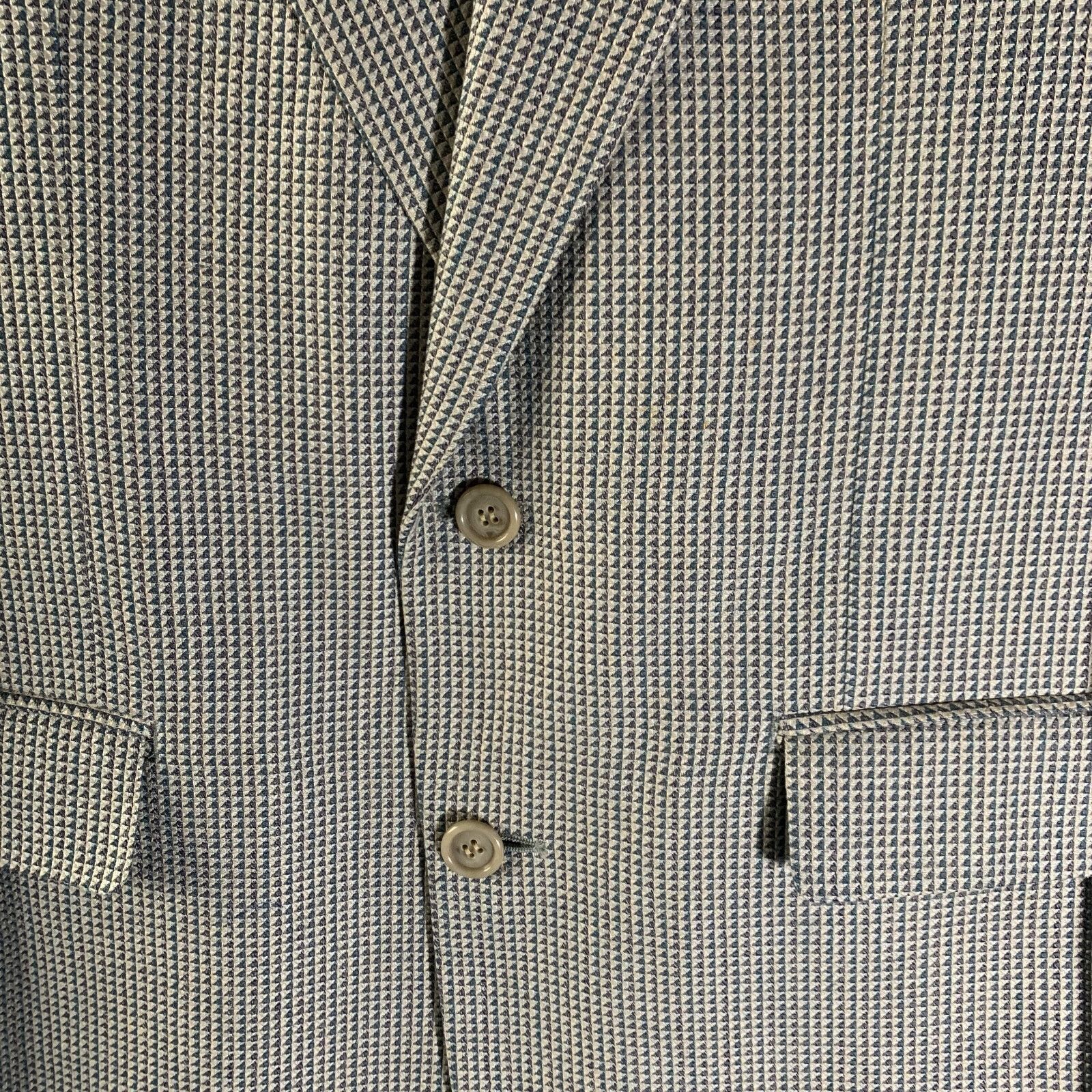 Pierre Balmain PIERRE BALMAIN Paris Mens Blazer Jacket Sz 42 Micro Plaid Ch Size 42R - 3 Thumbnail