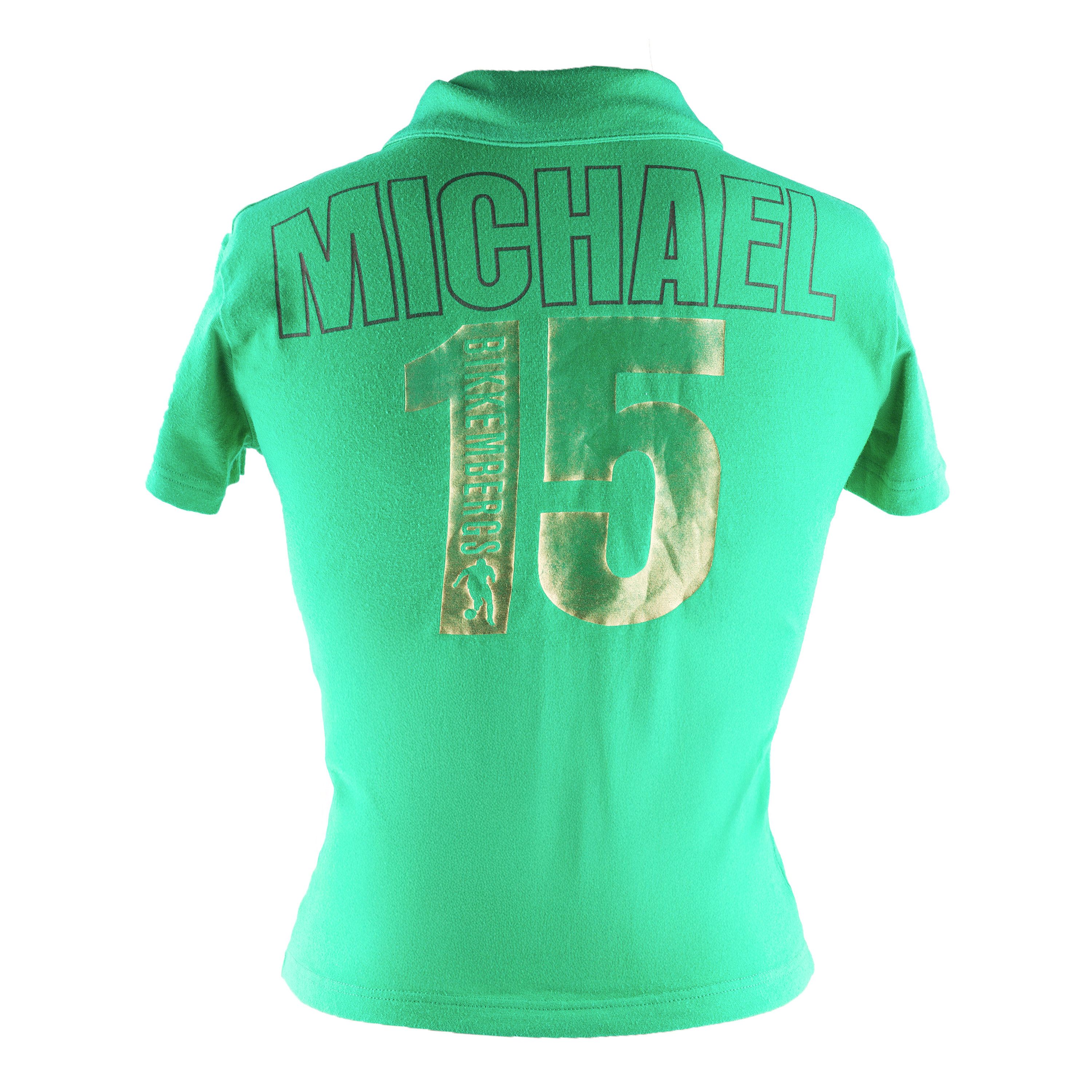 Dirk Bikkembergs Vintage Green Football Polo Shirt Top (S)