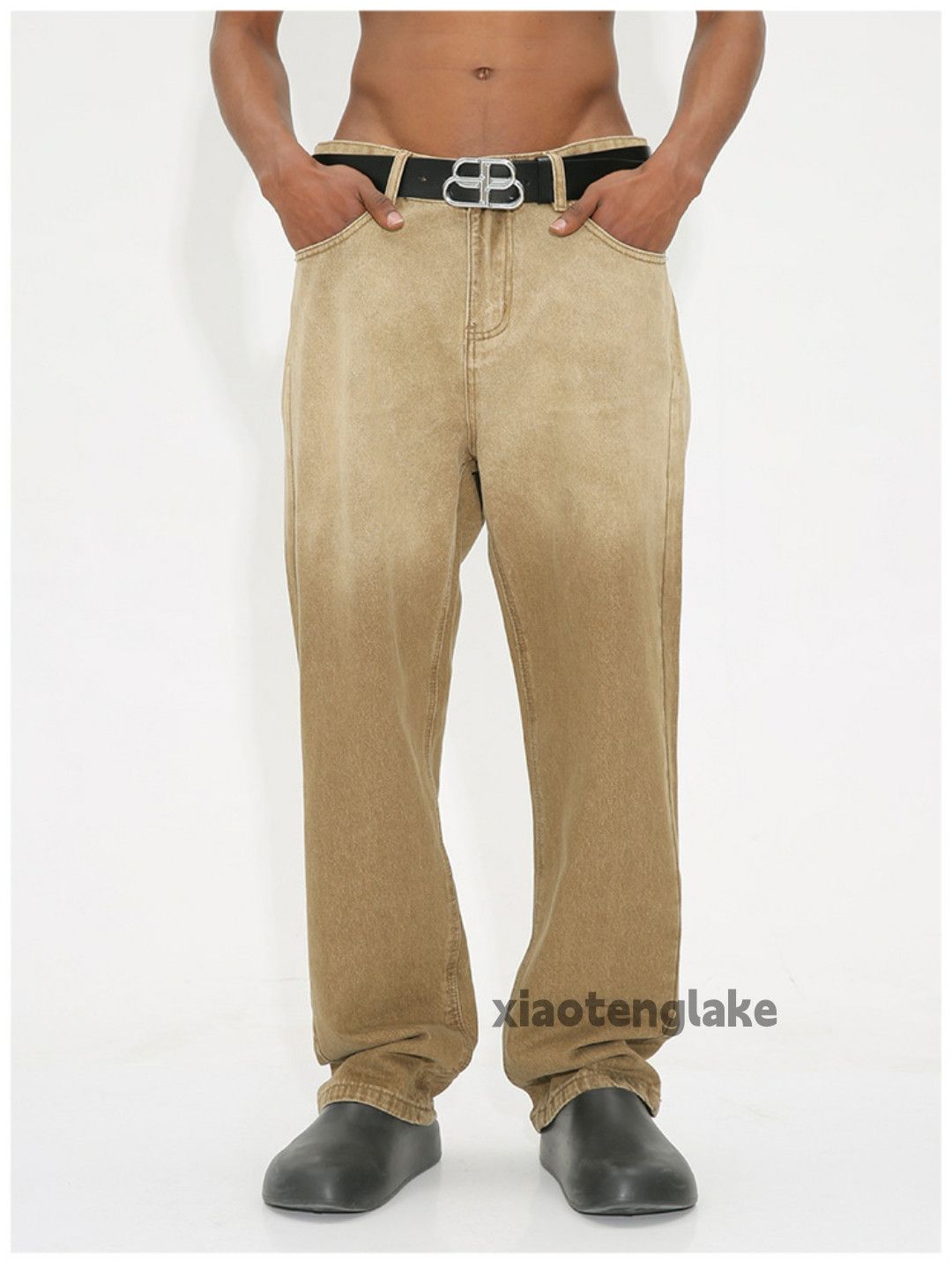 Jean × Vintage washed faded tie dye gradient loose skate hiphop jeans Size US 32 / EU 48 - 4 Thumbnail