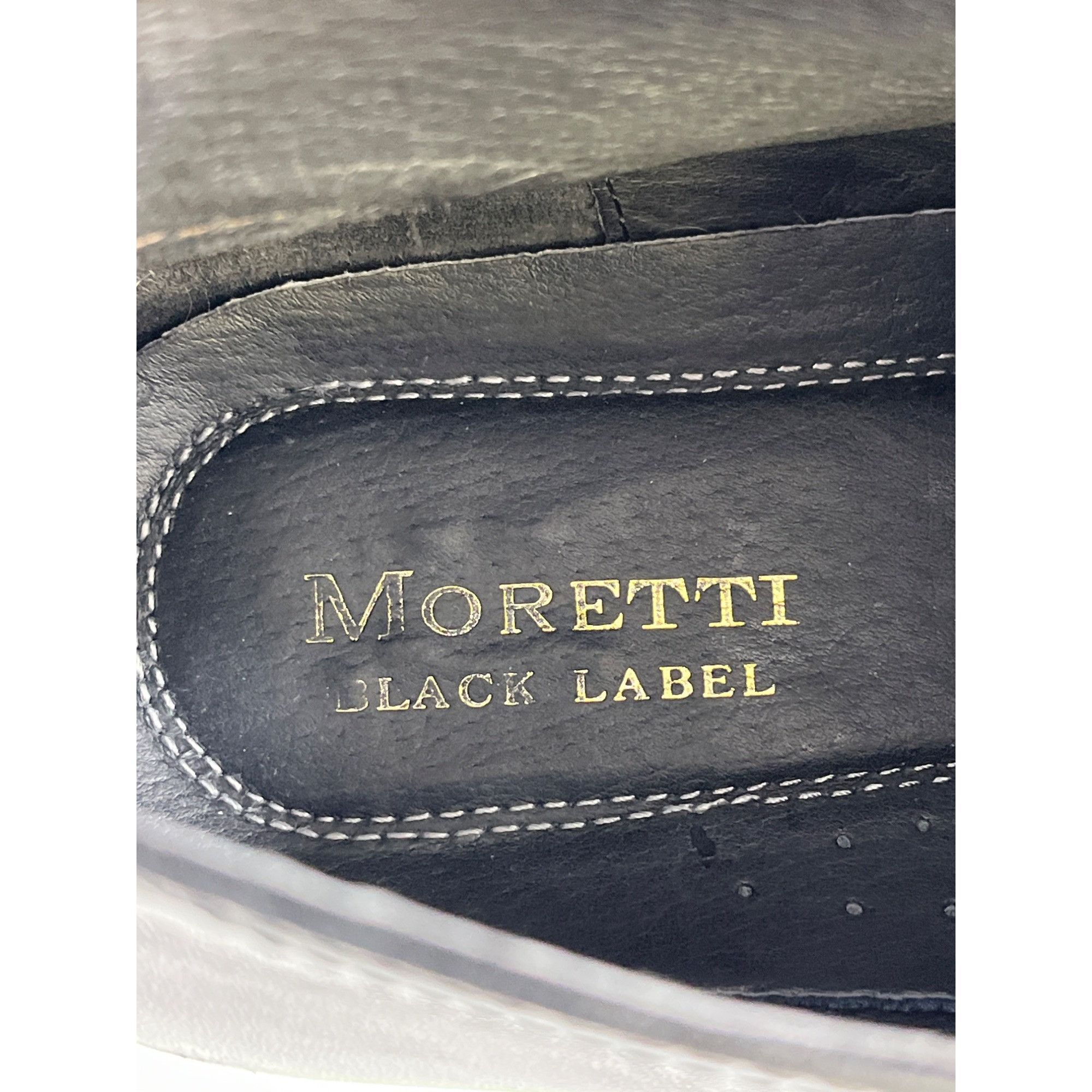 Other Moretti Black Label Glen Men's Black Leather Oxfords Size 12 Size US 12 / EU 45 - 6 Thumbnail