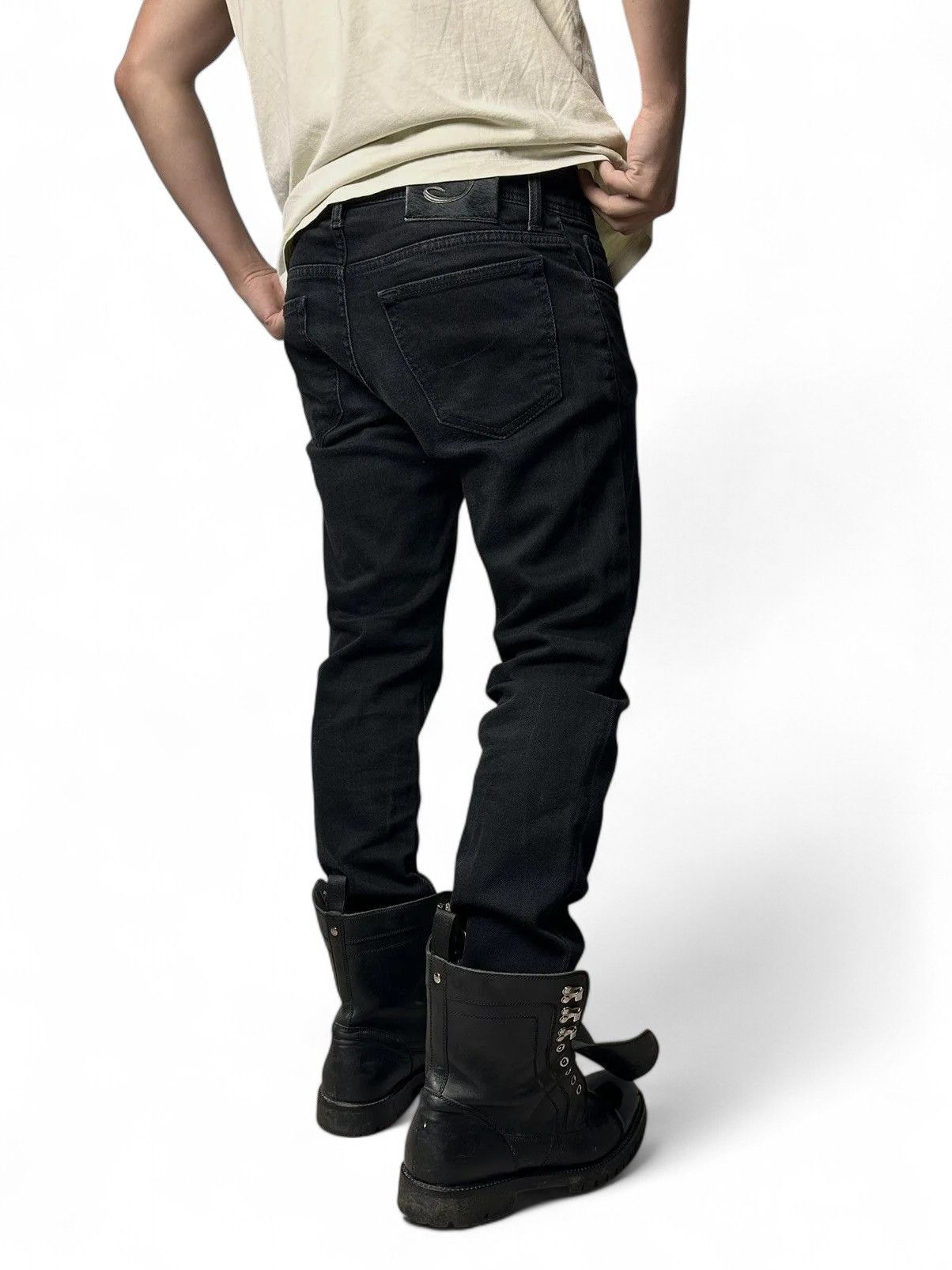 14th Addiction Jacob Cohen black denim jeans slim fit vintage style Size US 32 / EU 48 - 17 Thumbnail