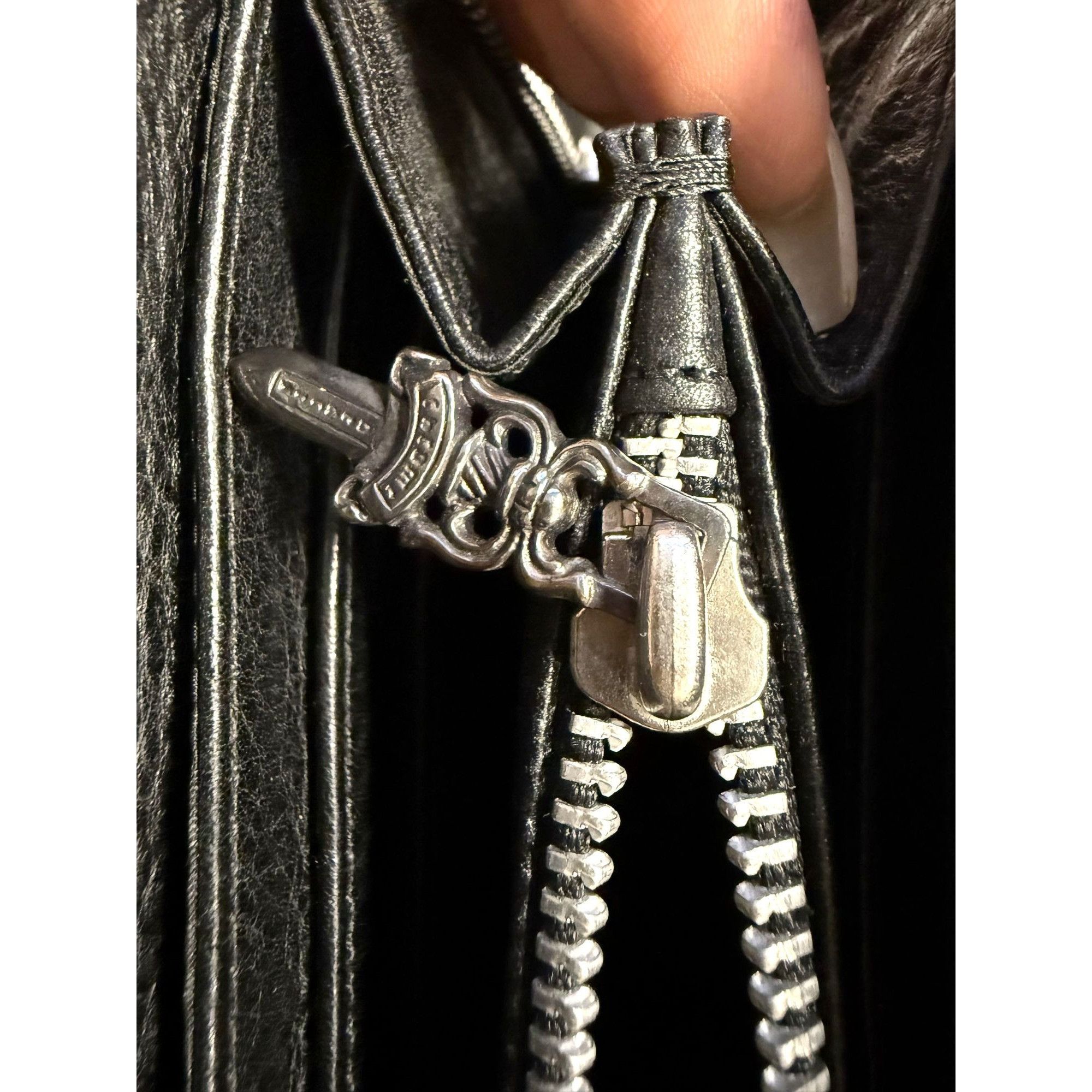 Chrome Hearts Chrome Hearts Red Metallic Leather Zipper Wallet With Cross Size ONE SIZE - 7 Thumbnail