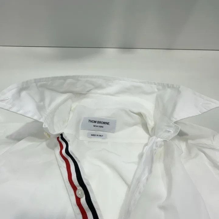 Thom Browne Thom Browne White Button-Up Long Sleeve Shirt -2507 Size US S / EU 44-46 / 1 - 4 Thumbnail