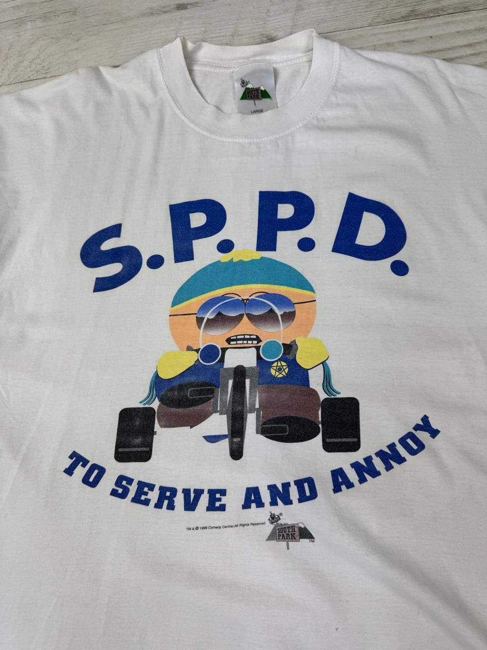 Cartoon Network Vintage South Park 1999 Cartman SPPD Comedy Central T-Shirt Size US L / EU 52-54 / 3 - 4 Thumbnail
