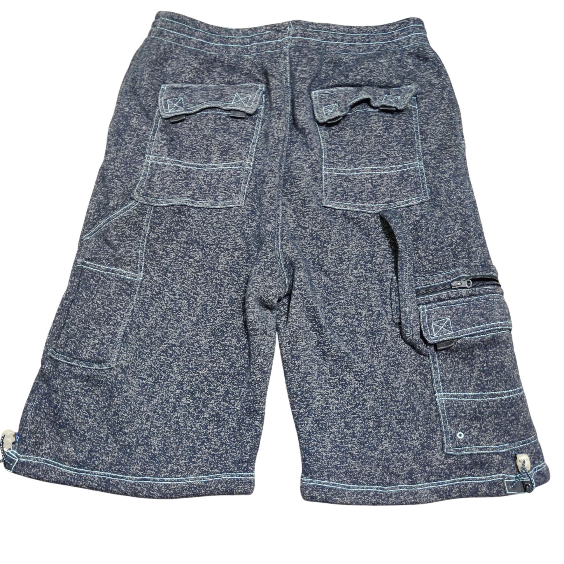 Vintage PF XXL Blue Cargo Shorts Baggy Y2K Skater Embroidered Graphi Size US 36 / EU 52 - 2 Thumbnail