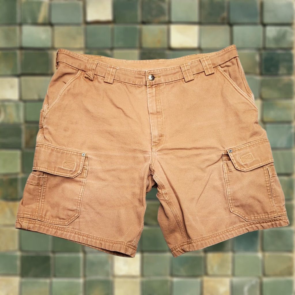 Vintage Duluth Shorts Mens 44 Brown Trading Flex Fire Hose Heavy Canvas Flat Front Cargo Size US 44 / EU 60 - 1 Thumbnail