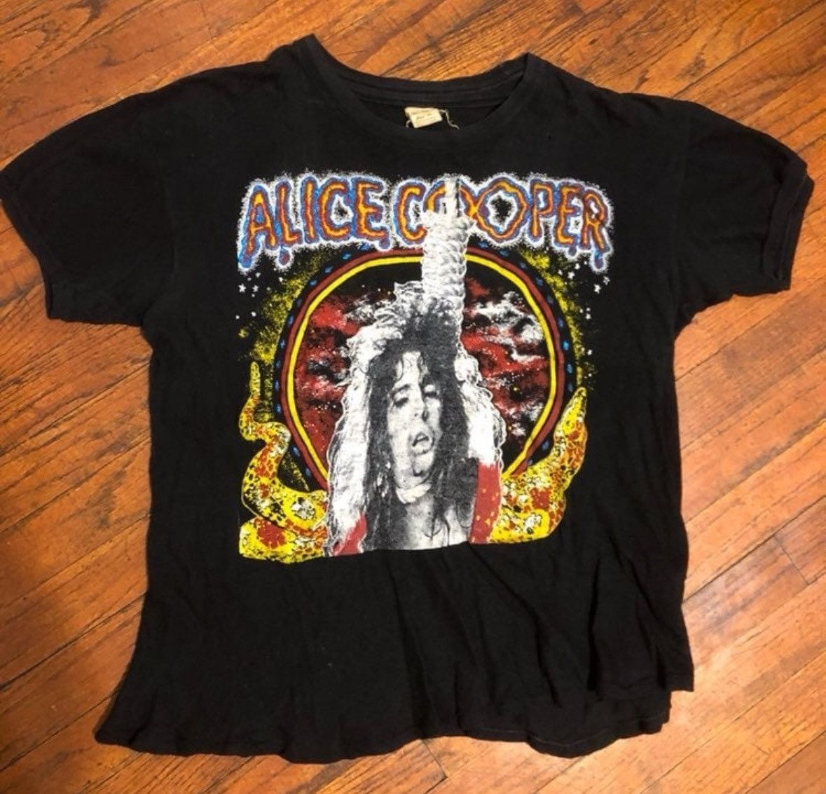 Band Tees × Vintage 1980s ALICE COOPER noose shirt Size US XL / EU 56 / 4 - 1 Thumbnail