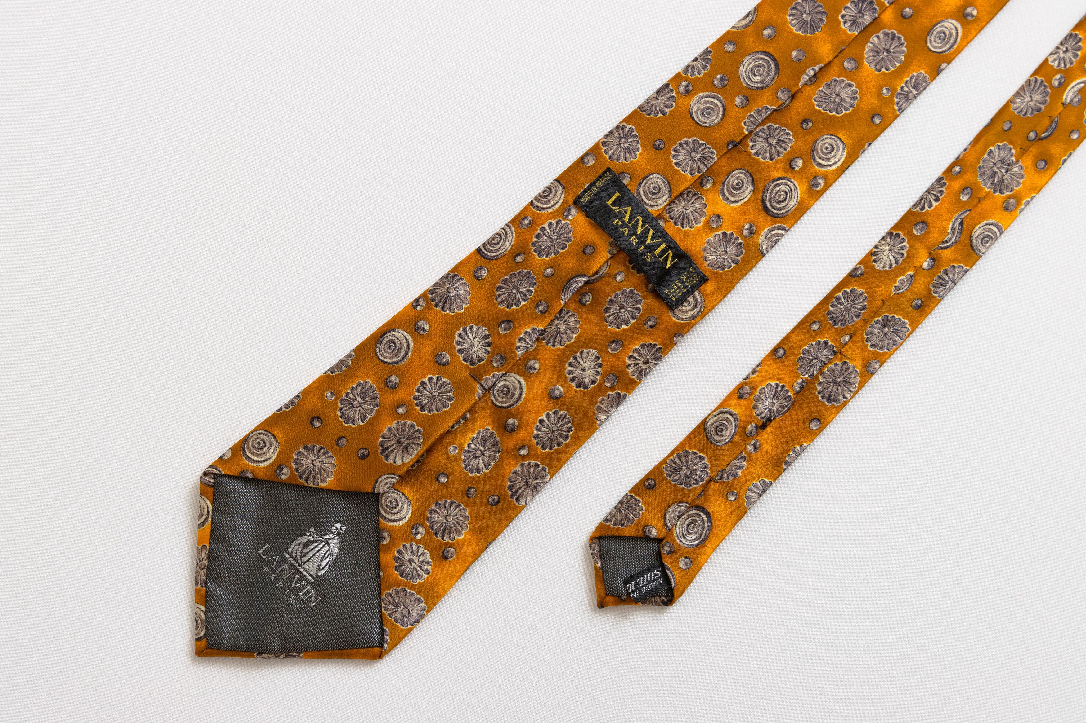 Lanvin Lanvin made in France Tie abstract pattern Silk necktie Size ONE SIZE - 6 Thumbnail