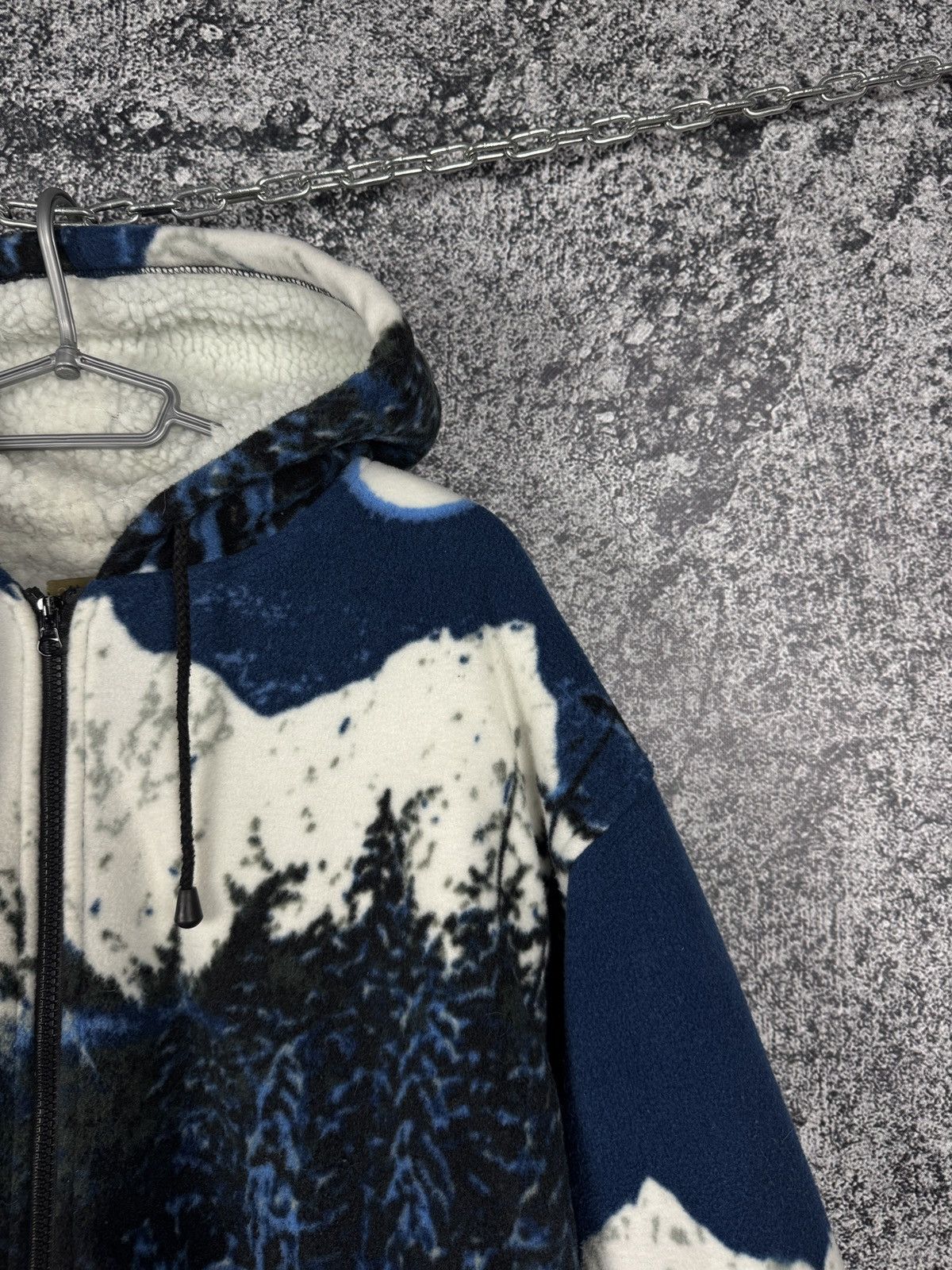 Vintage Vintage Wolf Mountain Fleece Jacket Sherpa Warm Overprint XL Size US XL / EU 56 / 4 - 6 Thumbnail