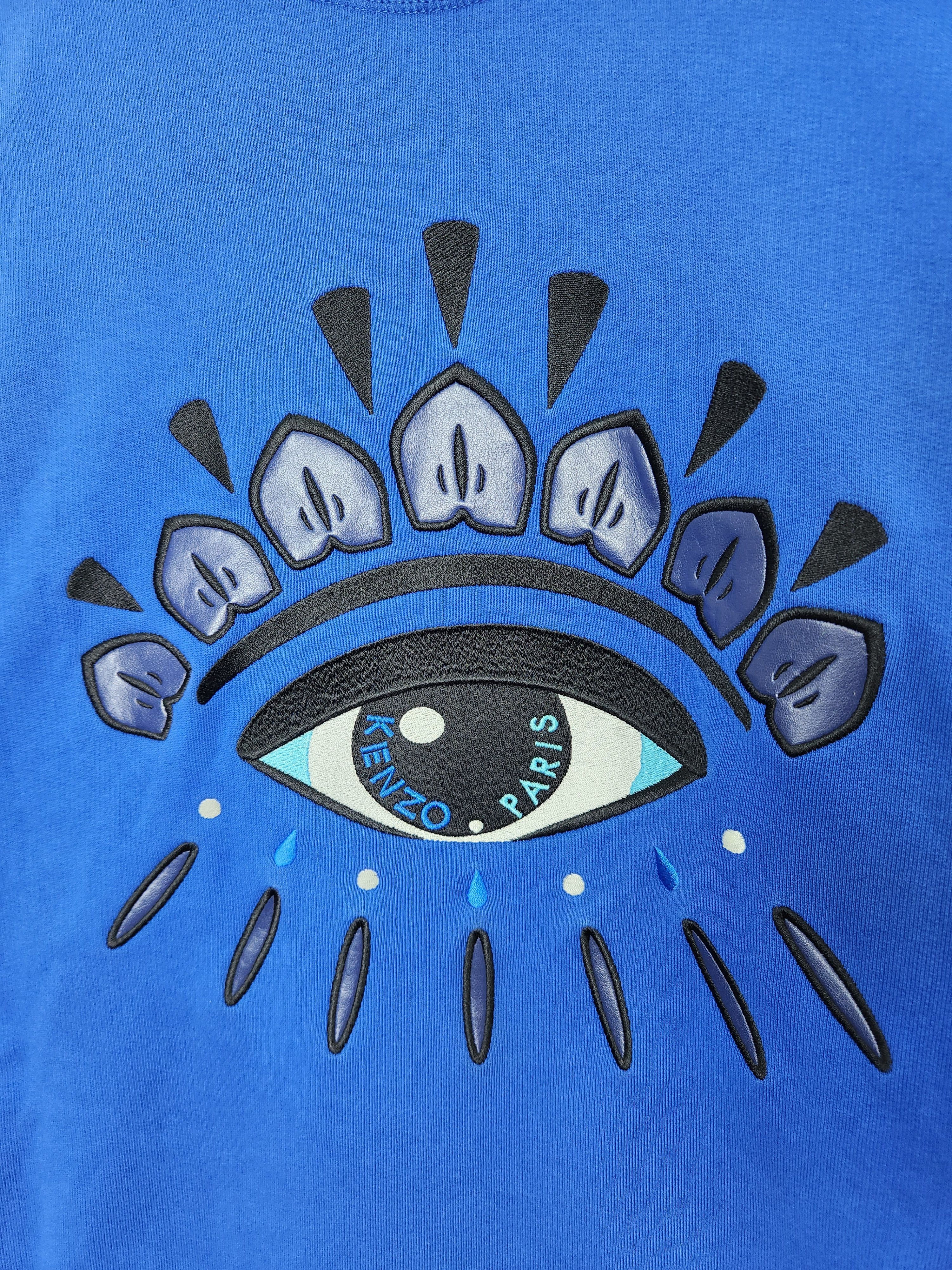 Kenzo Kenzo Blue Eye Embroidered cotton Crew Neck sweatshirt Size S / US 4 / IT 40 - 7 Thumbnail