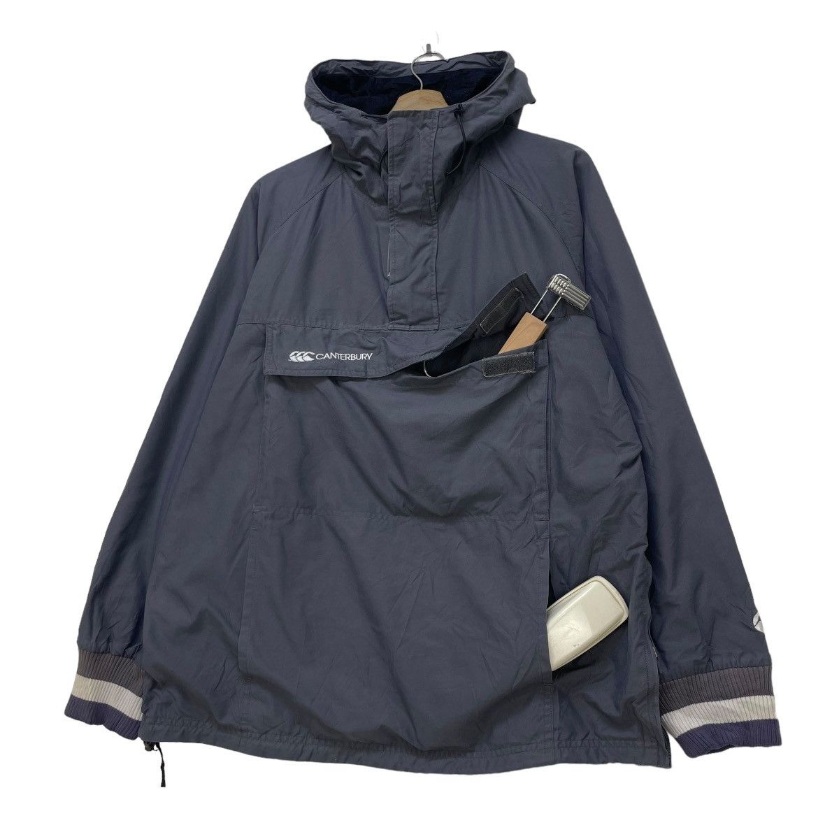 Canterbury of New Zealand 🔥Vintage Canterburry Anorak Rugby Jacket Size US M / EU 48-50 / 2 - 2 Thumbnail