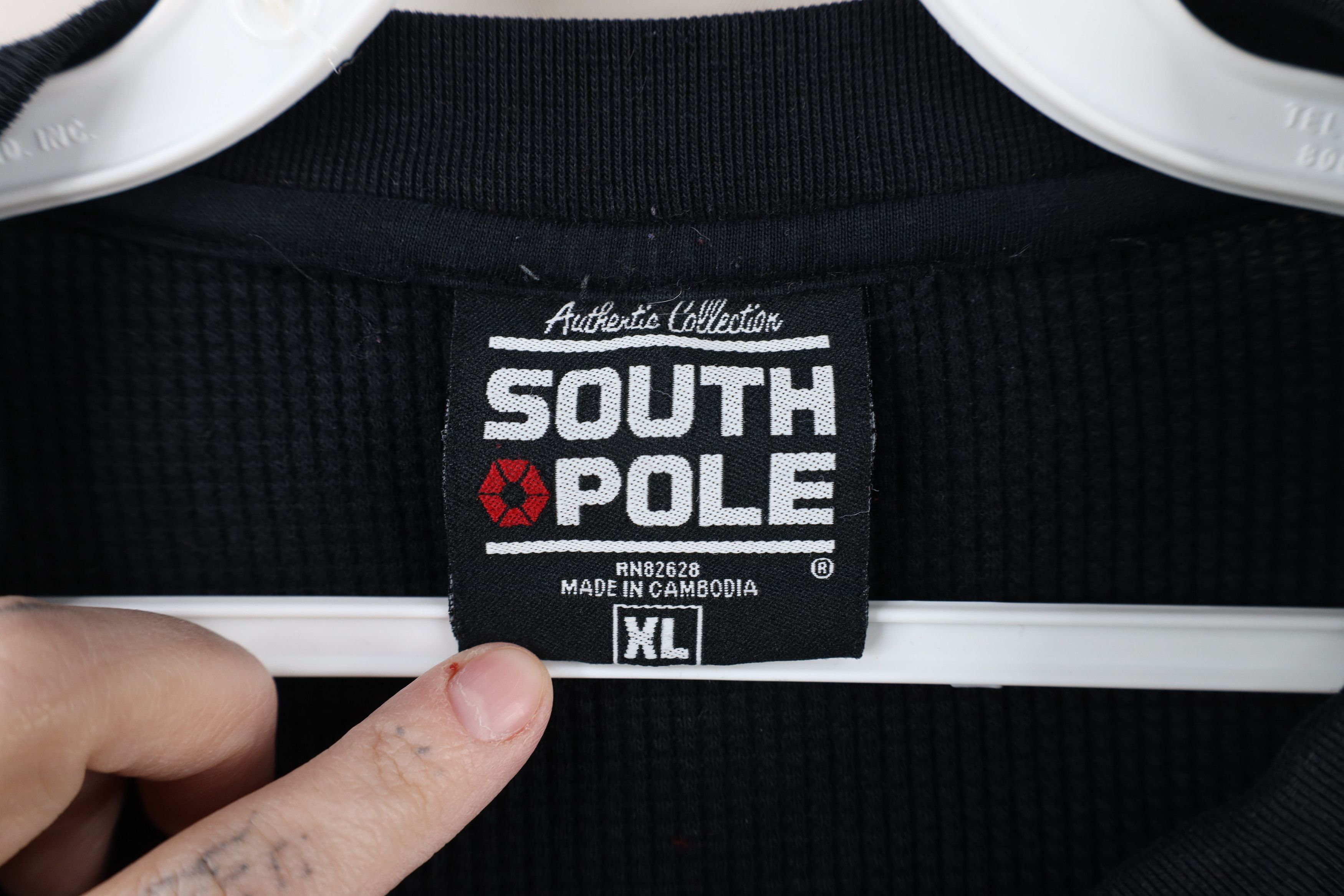 Southpole × Vintage Vintage 90s Y2K Southpole Waffle Knit Long Sleeve T-Shirt Size US XL / EU 56 / 4 - 7 Thumbnail