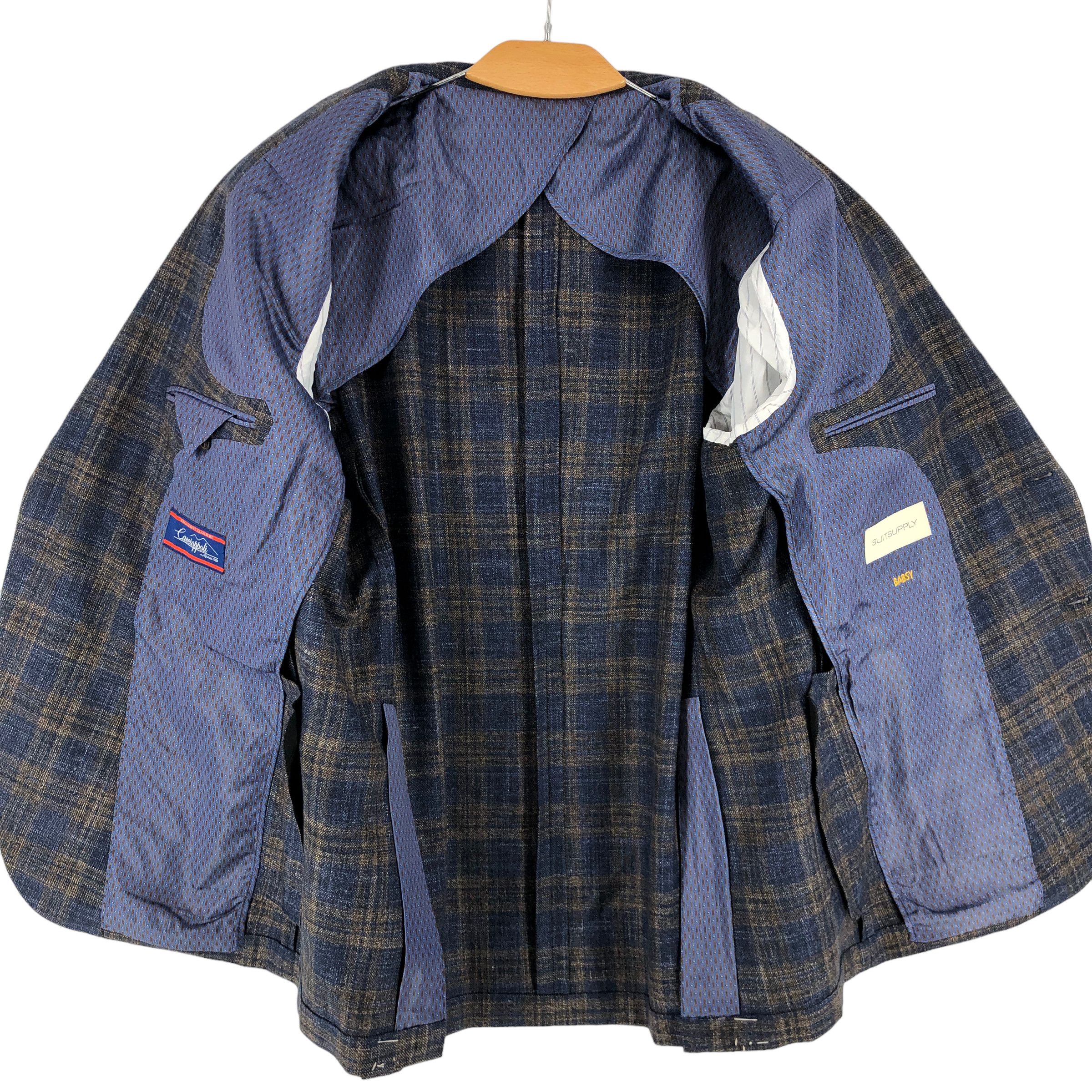 Suitsupply La Spalla Wool Silk Linen Blazer Size EU:30; UK:50; US:50S Size 50S - 3 Thumbnail