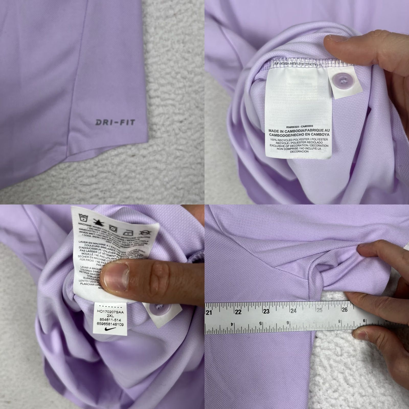 Nike Nike RF Polo Henley Shirt 2XL Tennis Mens Purple Shirt Logo 2017 Shanghai Basel RF Final Tennis Size US XXL / EU 58 / 5 - 8 Thumbnail
