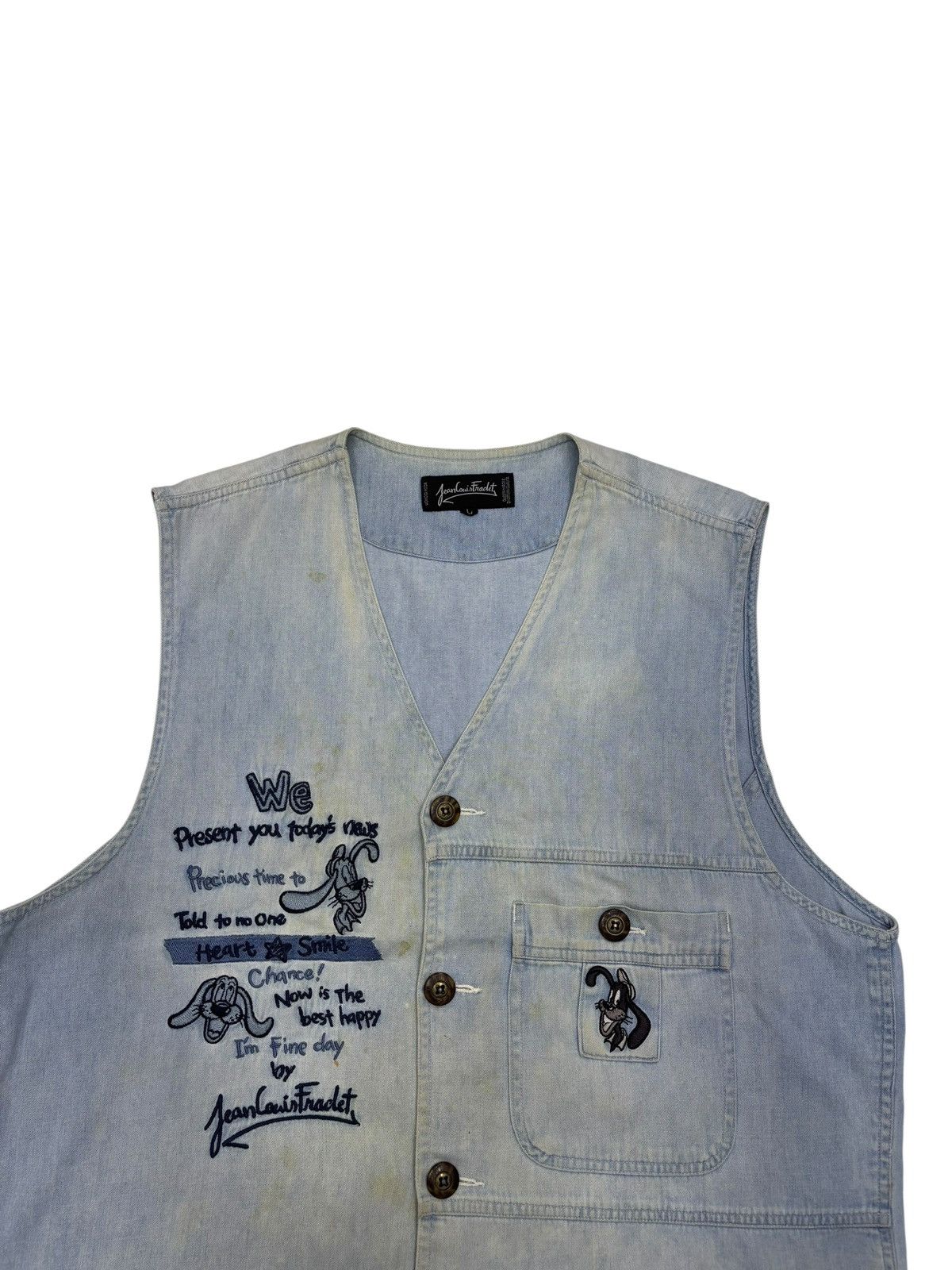 Jean Charles De Castelbajac Jeans Louis Fradet Denim Vest Size US M / EU 48-50 / 2 - 4 Thumbnail