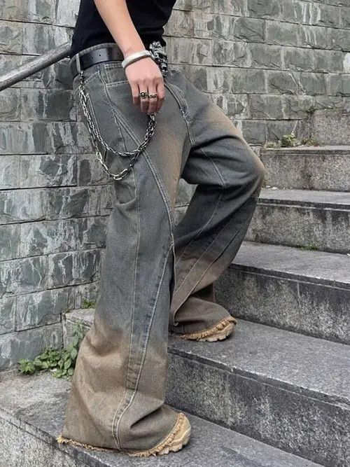 Japanese Brand × Jean Flared Relaxed Wide Leg Jeans Futuristic Size US 32 / EU 48 - 3 Thumbnail