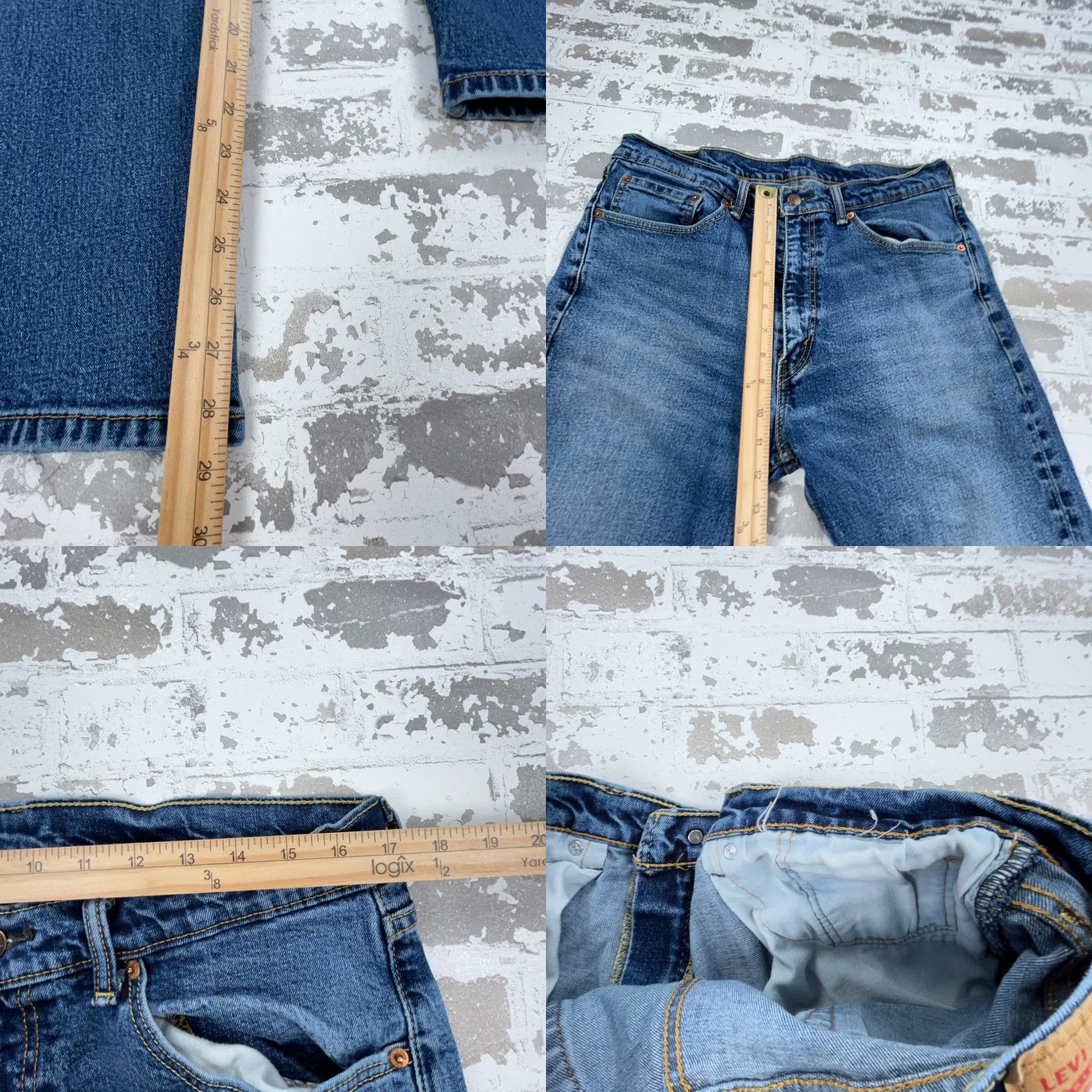 Levi's Levi's 505 Jeans Men 36x32 Straight Regular Fit Medium Wash Blue Denim Pants N/A Size US 36 / EU 52 - 9 Thumbnail