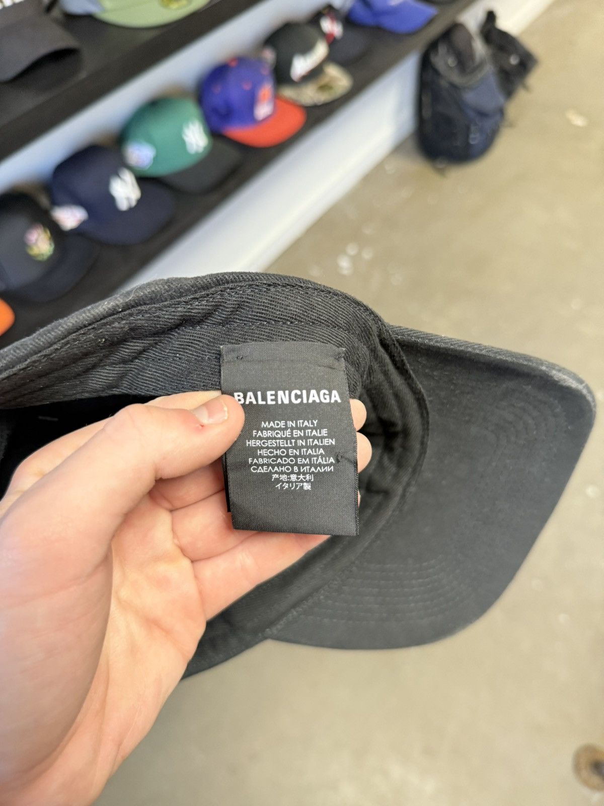 Balenciaga Balenciaga Crew Black Distressed Hat Size ONE SIZE - 6 Thumbnail