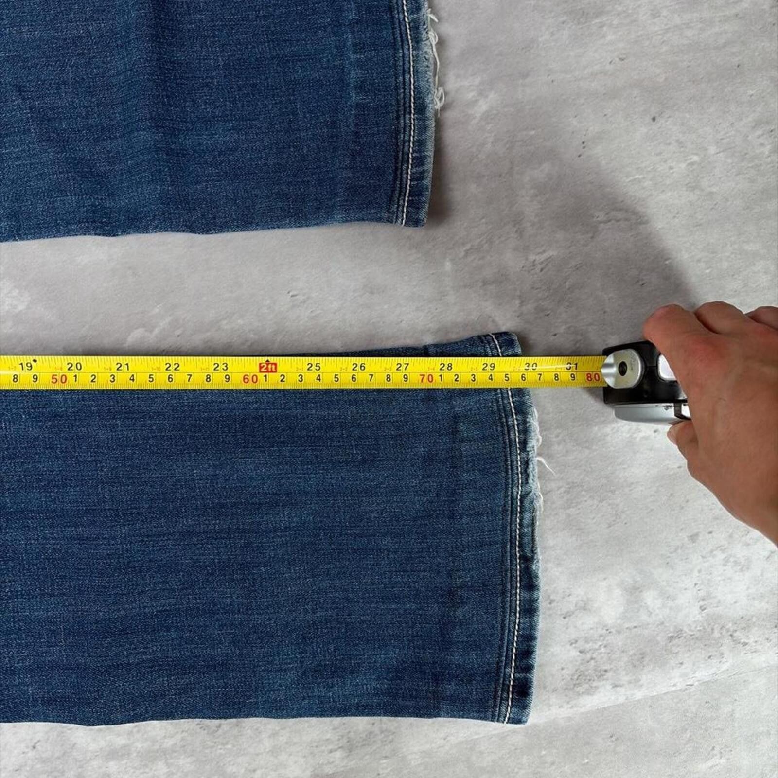 Other Y2K Blue Miss Me Grunge Embellished Bootcut Denim Jeans Size 30" / US 8 / IT 44 - 7 Thumbnail