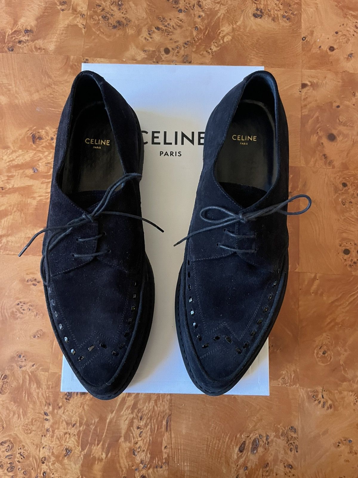 Celine Celine × Hedi Slimane Derby 30 Suede Calf Creeper Size US 9.5 / EU 42-43 - 1 Thumbnail