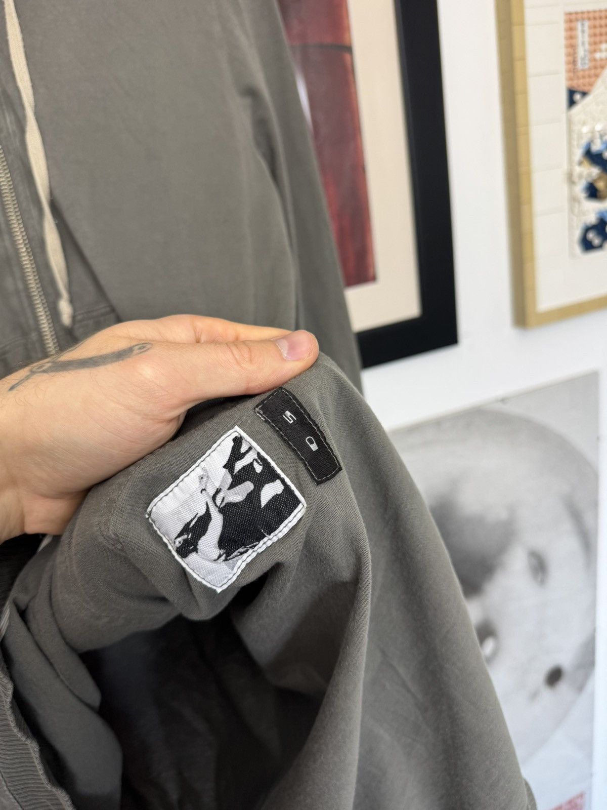 Rick Owens Rick Owens Drkshdw Dark Dust Long Zip Hoodie Designer Rare Size US M / EU 48-50 / 2 - 3 Thumbnail