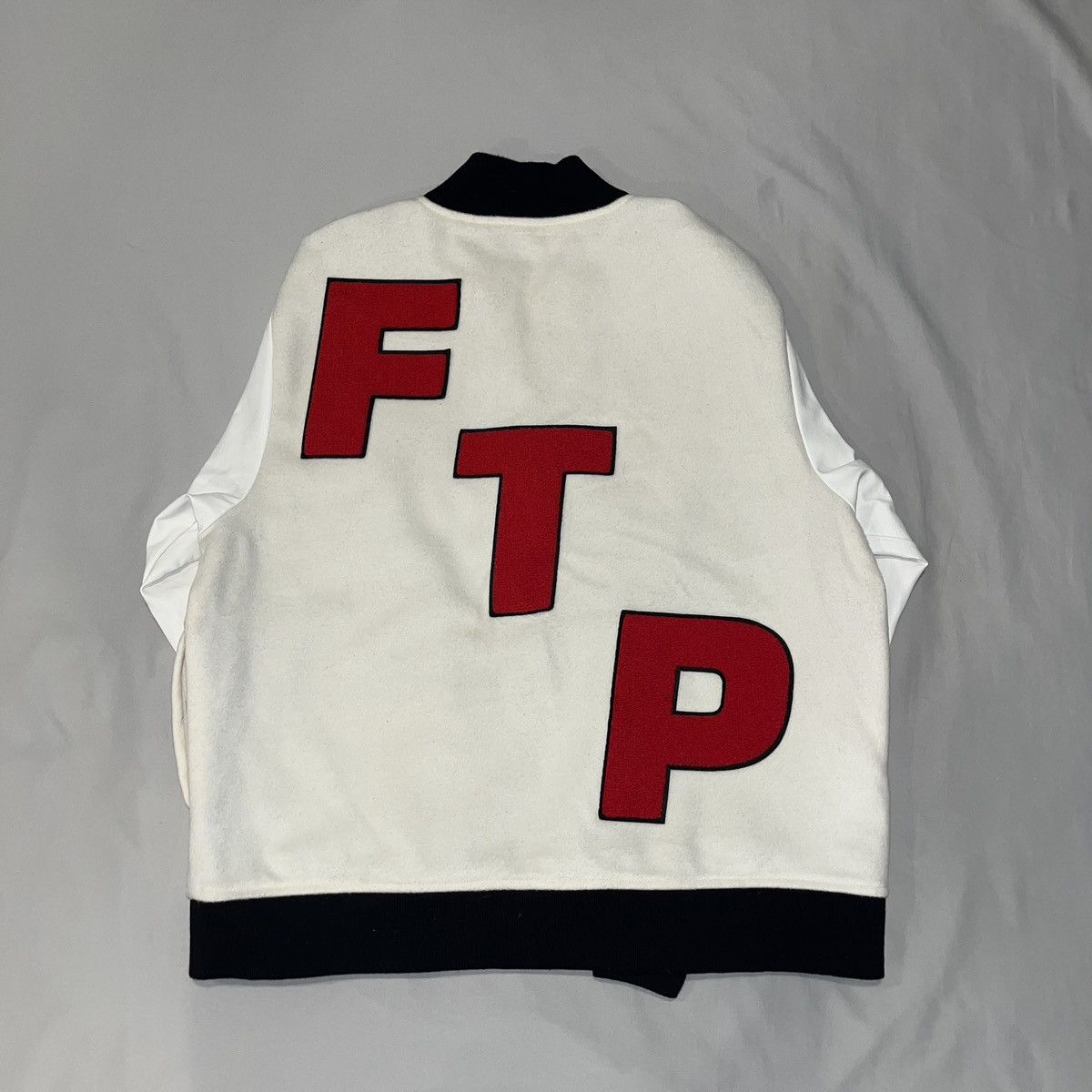 Fuck The Population FTP 10 Year anniversary Varsity Jacket White Size US M / EU 48-50 / 2 - 2 Thumbnail