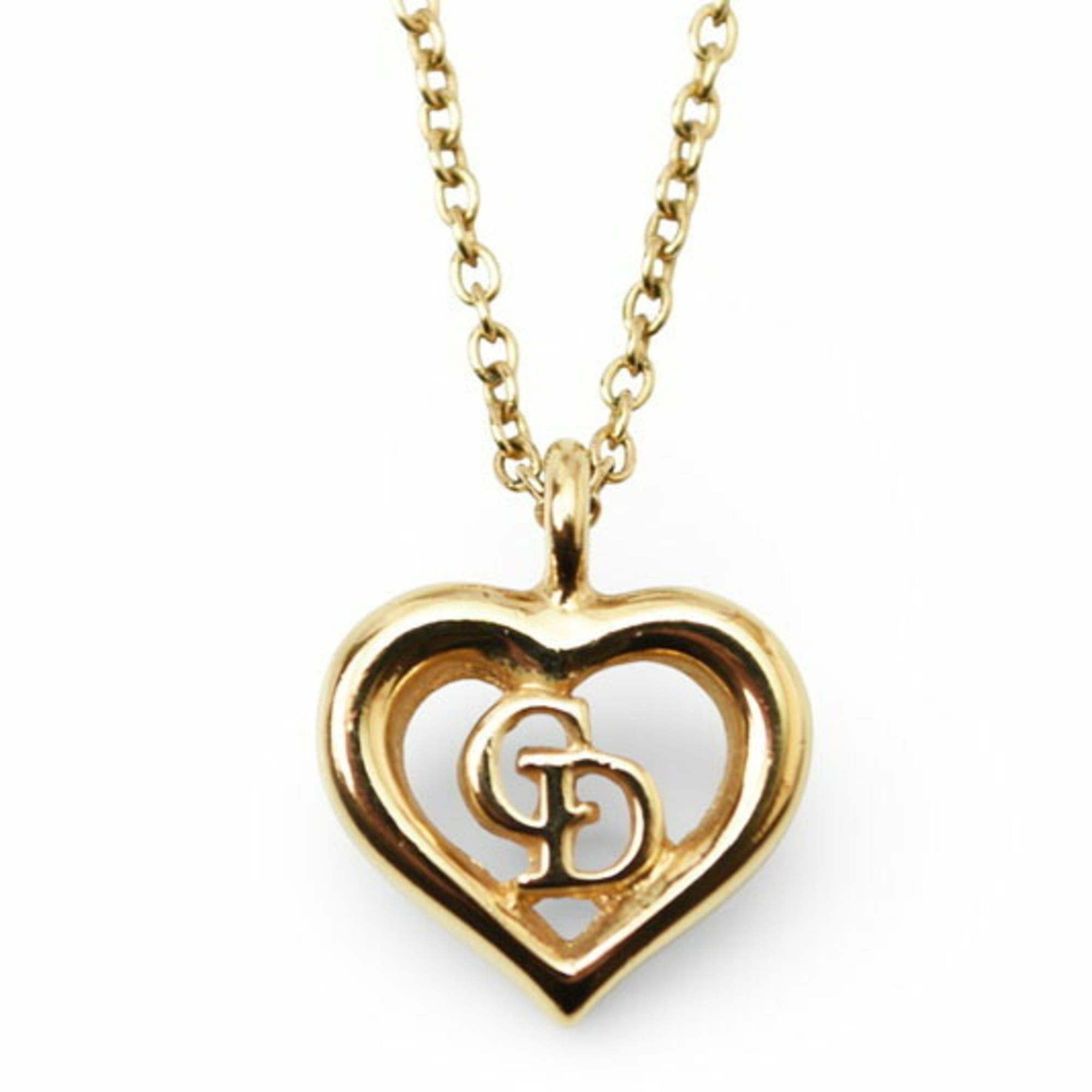Dior Christian Dior necklace pendant with heart motif in gold Size ONE SIZE - 1 Thumbnail