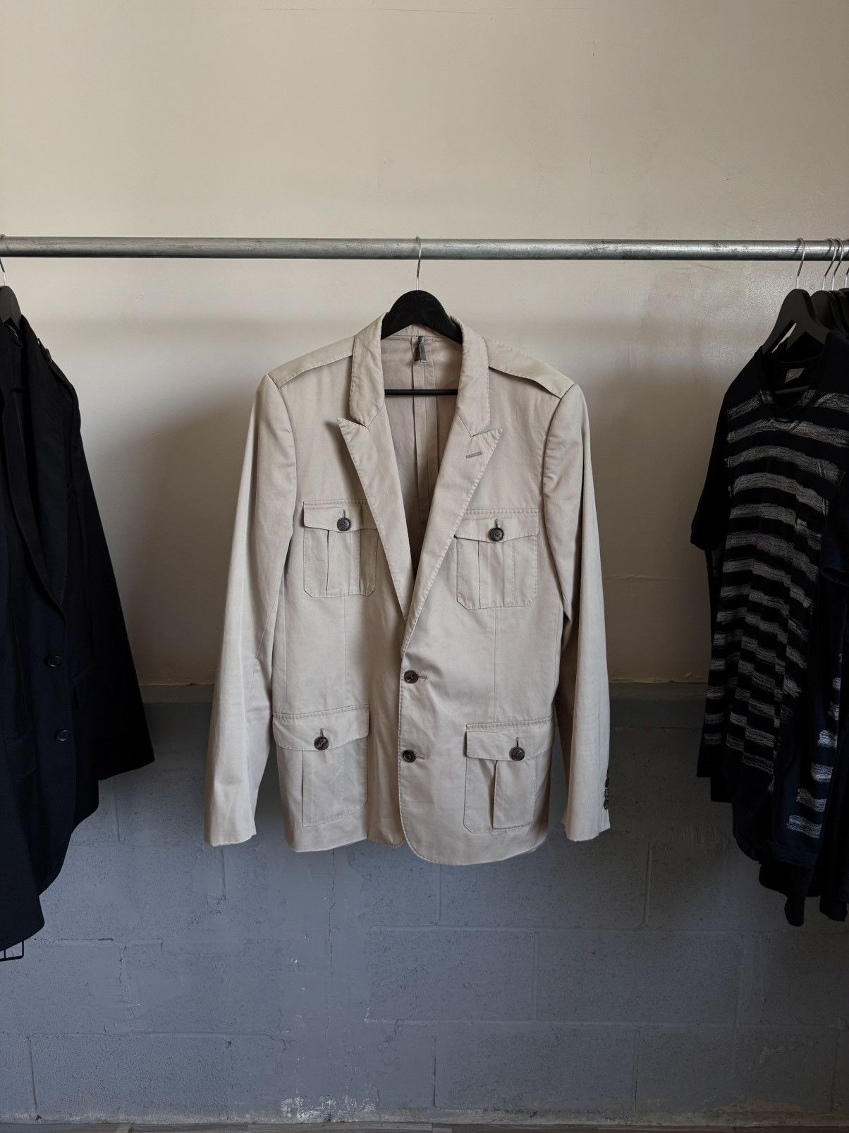 Dior × Hedi Slimane SS06 Military Safari Blazer Size 52R - 2 Thumbnail