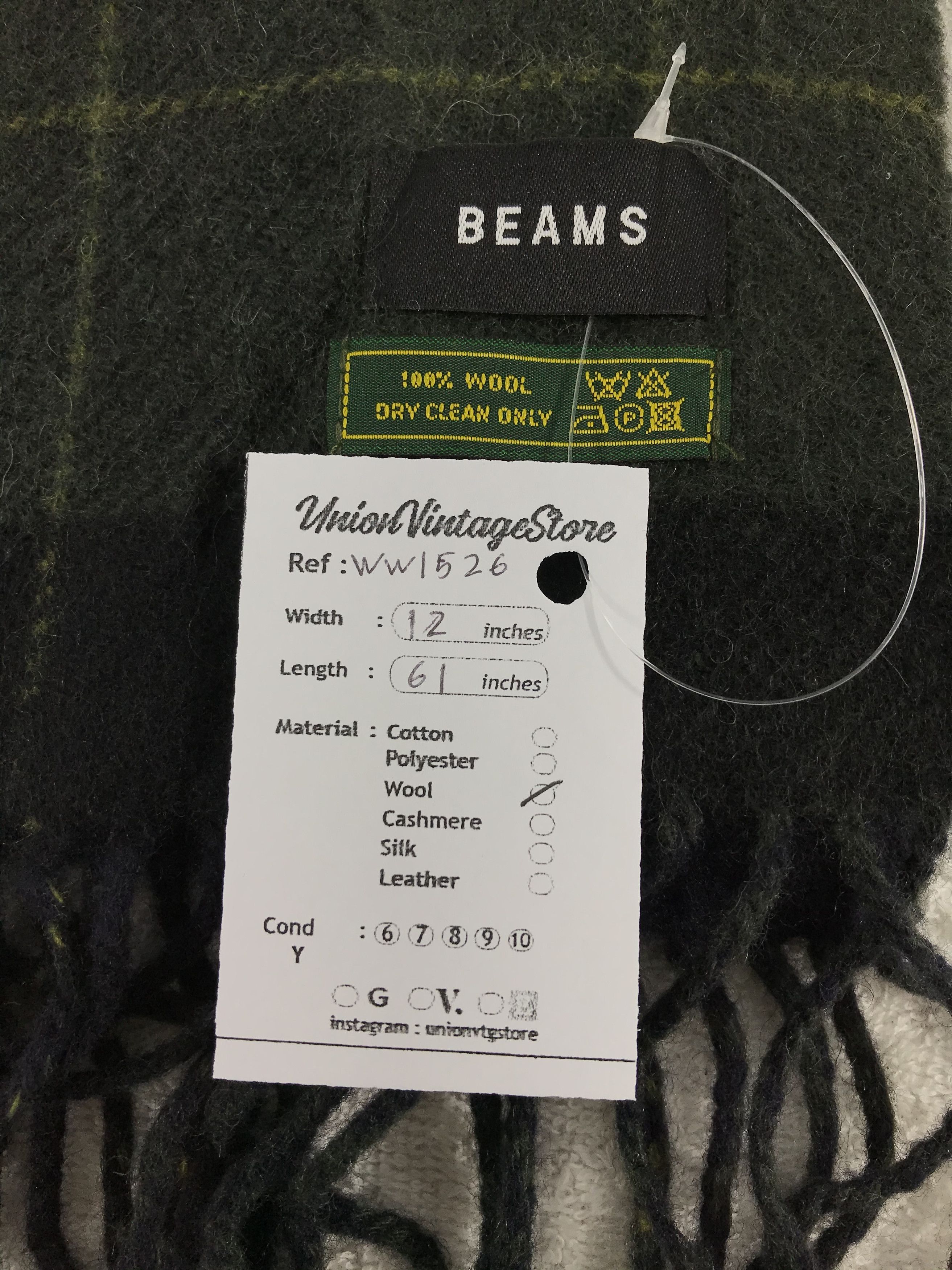 Beams Plus × Vintage Beams Scarf / Muffler / Neckwear - WW1526 Size ONE SIZE - 5 Thumbnail