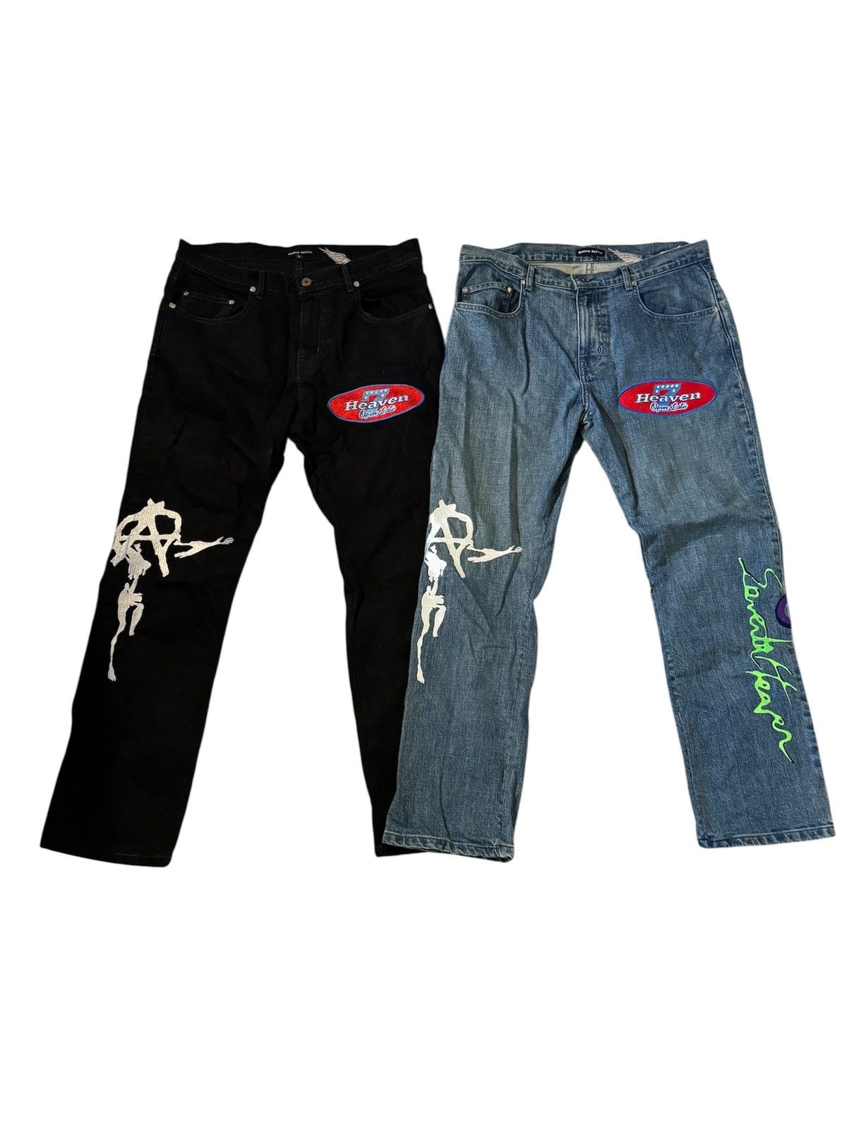 Seventh Heaven [FINAL DROP] Seventh Heaven SS19 Black & Blue Denim Jeans Size US 32 / EU 48 - 1 Thumbnail
