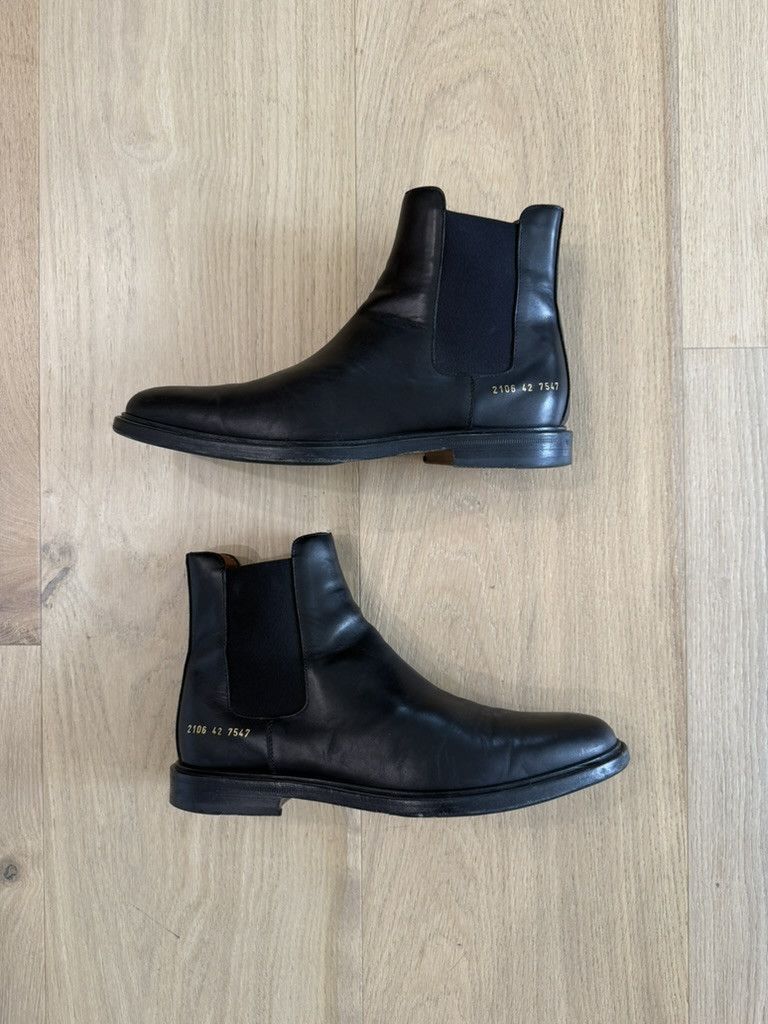 Common Projects Common Projects Chelsea Boots Black Leather Size US 9 / EU 42 - 1 Thumbnail