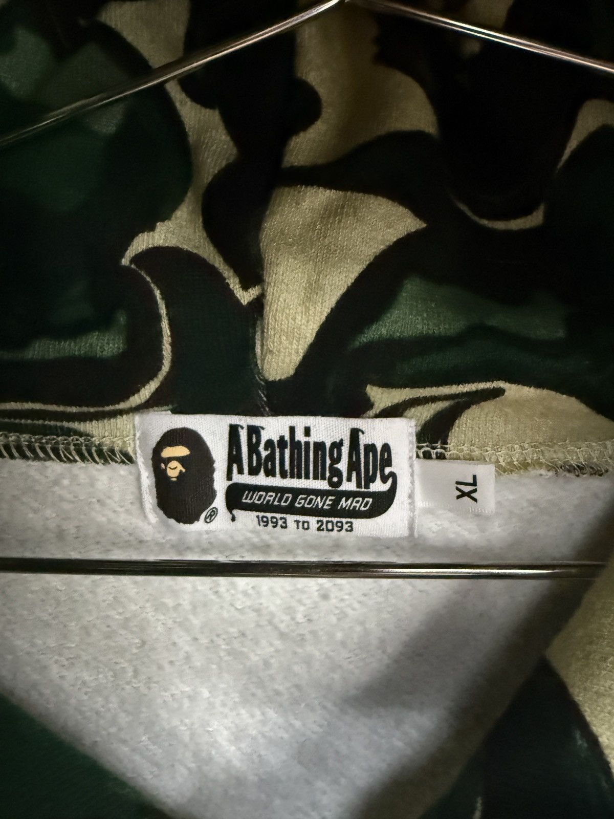 Bape Bape Shark Green Camo Zip Up Hoodie Size US XL / EU 56 / 4 - 6 Thumbnail