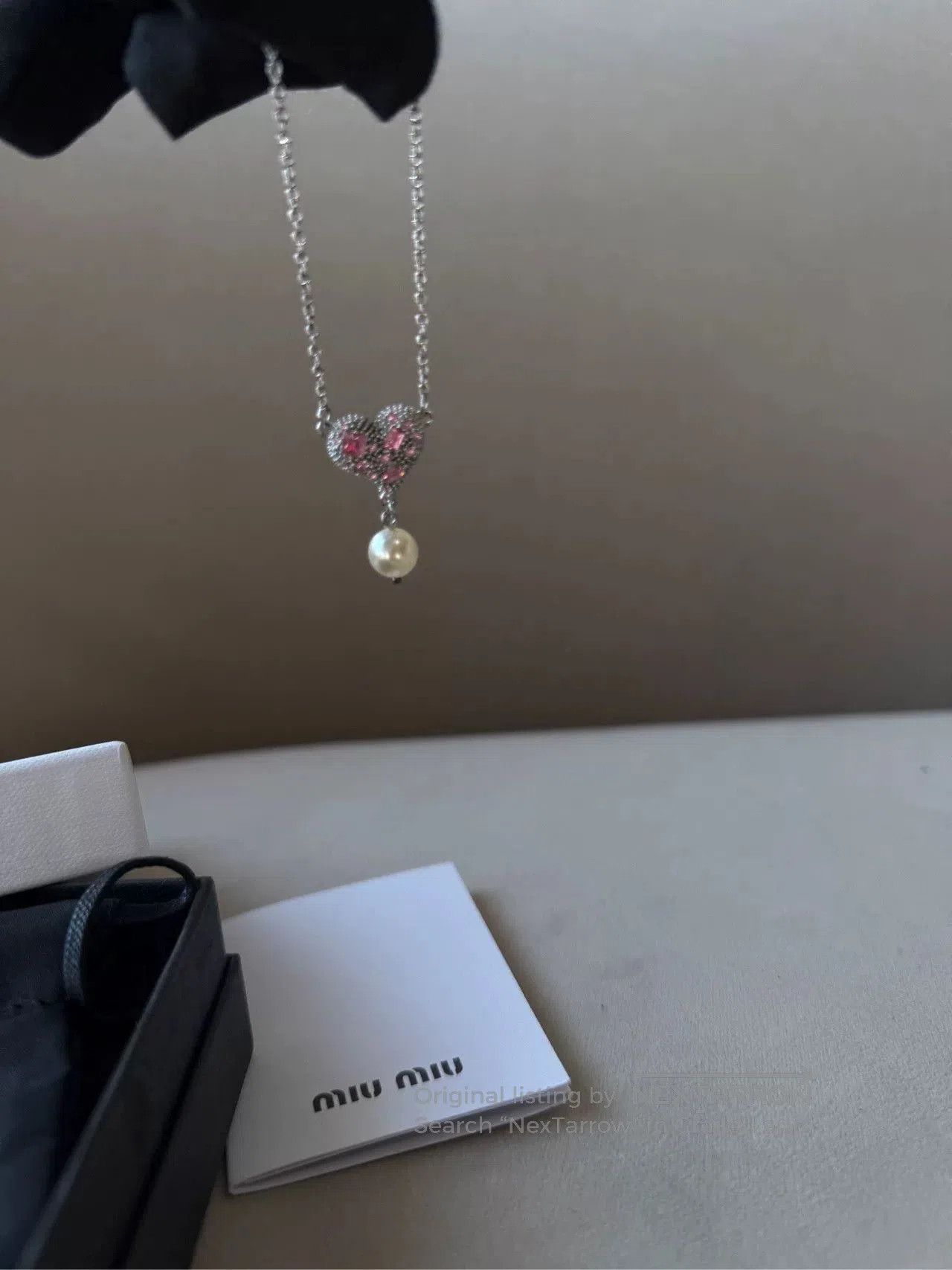 Miu Miu Miu Miu Velvet Heart Diamond Bracelet. Size ONE SIZE - 3 Thumbnail