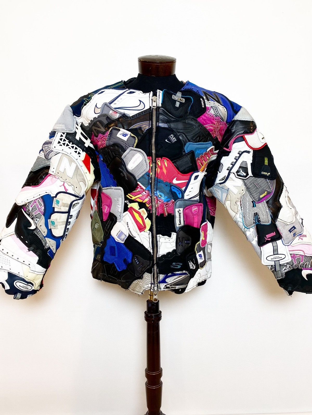 Handmade JACKET FROM SNEAKERS UPCYCLE BOMBER HANDMADE CUSTOM 1 OF 1 Size US L / EU 52-54 / 3 - 1 Thumbnail