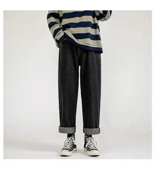 Japanese Brand Black Color Straight-leg Denim Pant Size US 29 - 3 Thumbnail