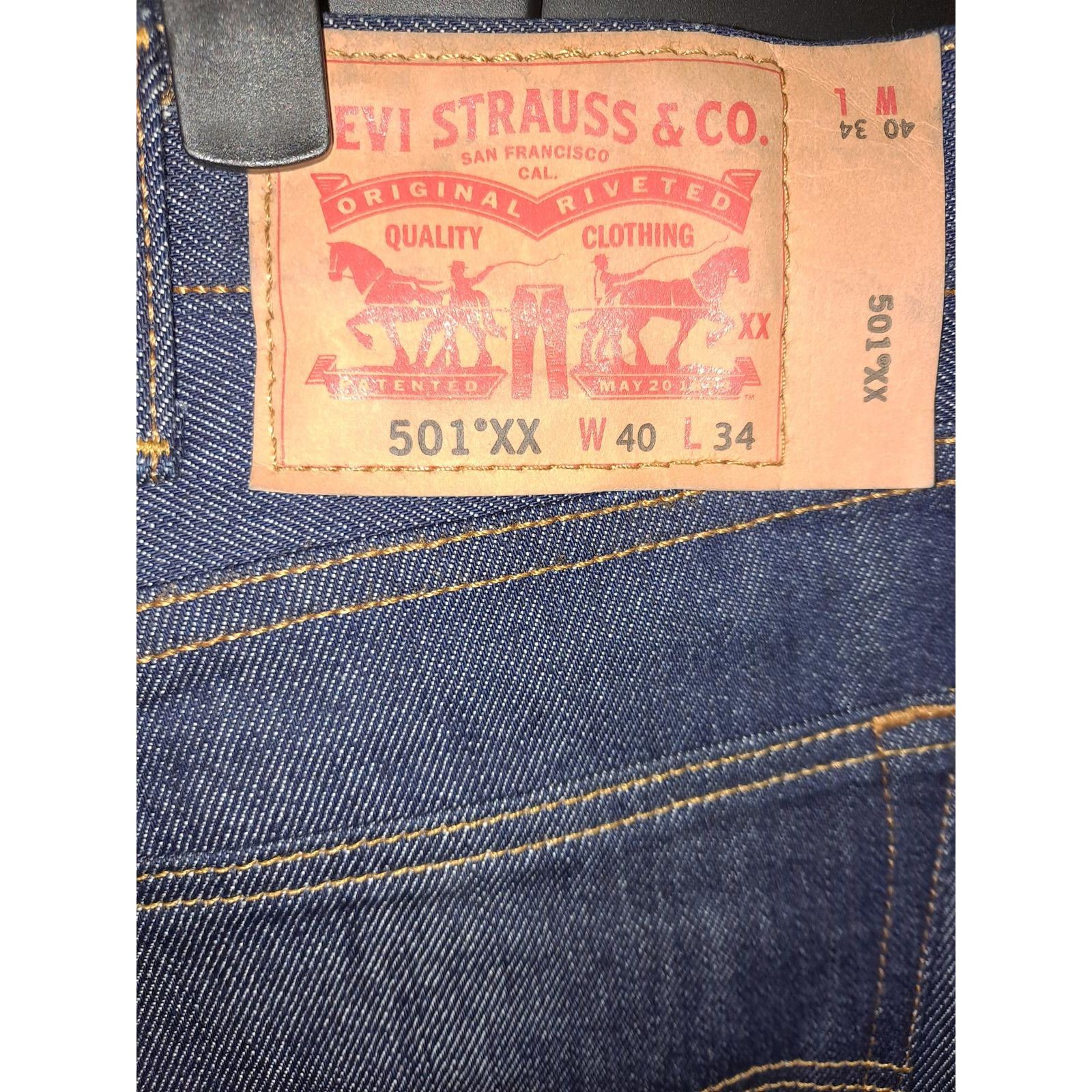 Levi's Levi's 501 XX Button Fly Dark Wash Jeans Size 40x34 Size US 40 / EU 56 - 6 Thumbnail