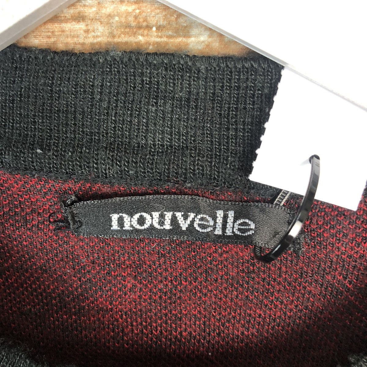 Japanese Brand Nouvelve Red Patterned Cardigans #A2043 Size L / US 10 / IT 46 - 9 Thumbnail