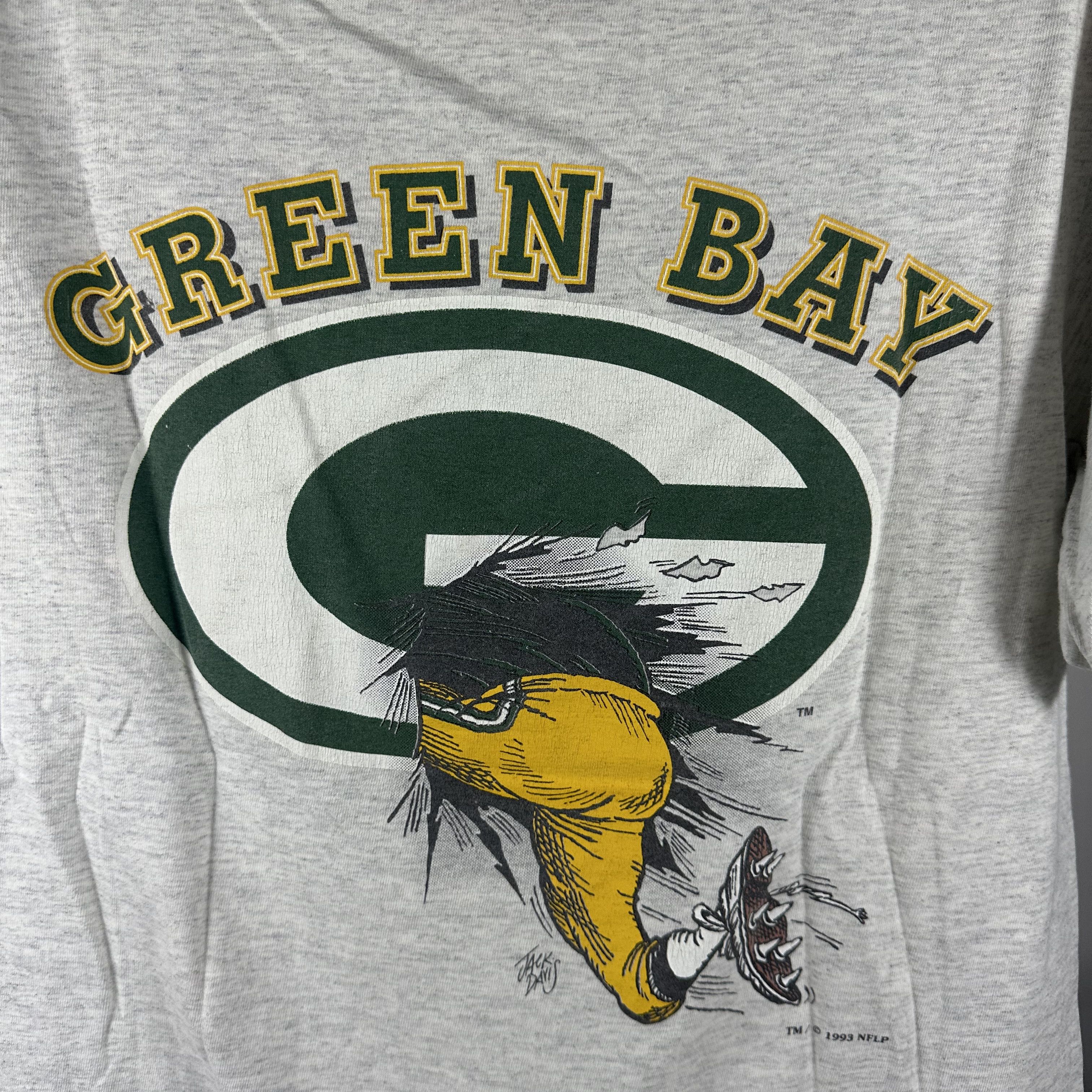 Vintage Vintage 1993 Green Bay Packers NFL Breakthrough T-Shirt Size US L / EU 52-54 / 3 - 4 Thumbnail