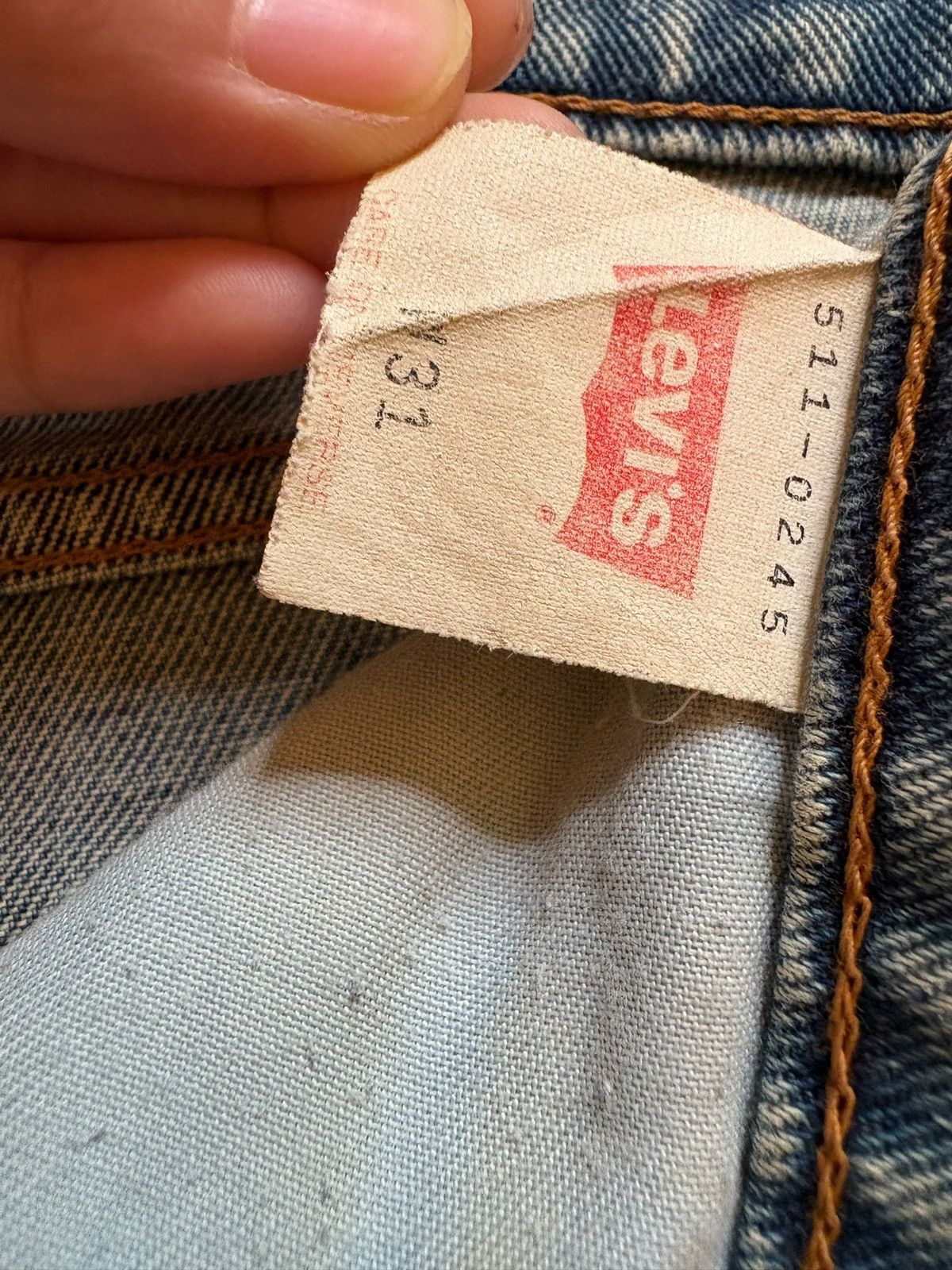 Levi's Vintage 90s Levis 511 Rusty Mud Wash Distressed Baggy Jeans Size US 30 / EU 46 - 10 Thumbnail