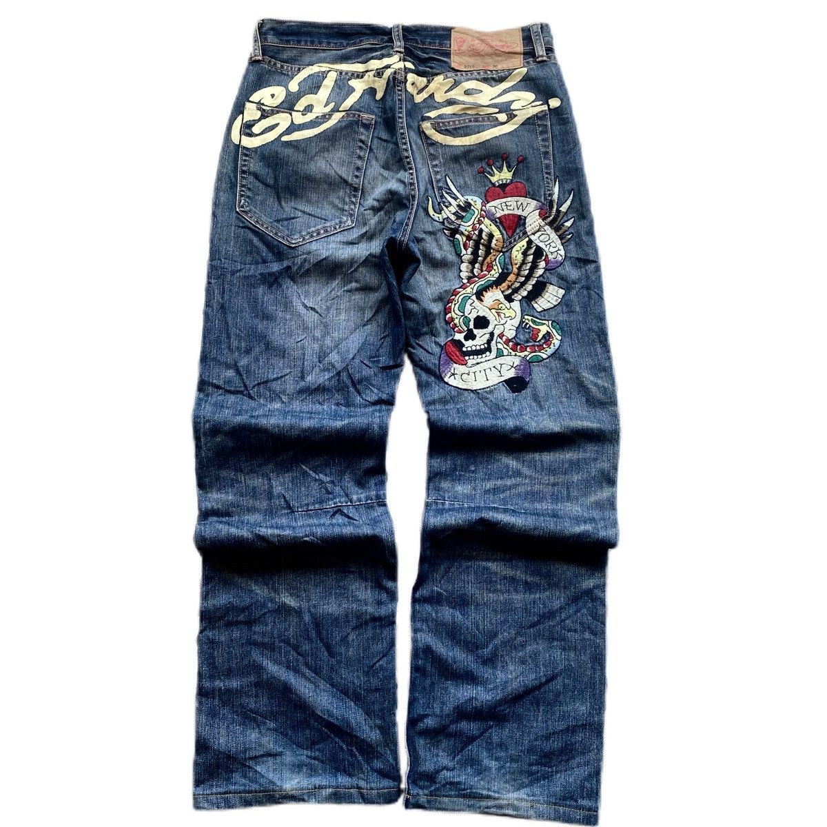Christian Audigier × Ed Hardy × Japanese Brand ❌SOLD OUT❌ ED HARDY BY CHRISTIAN AUDIGIER WITH EMBROIDERED Size US 30 / EU 46 - 1 Thumbnail