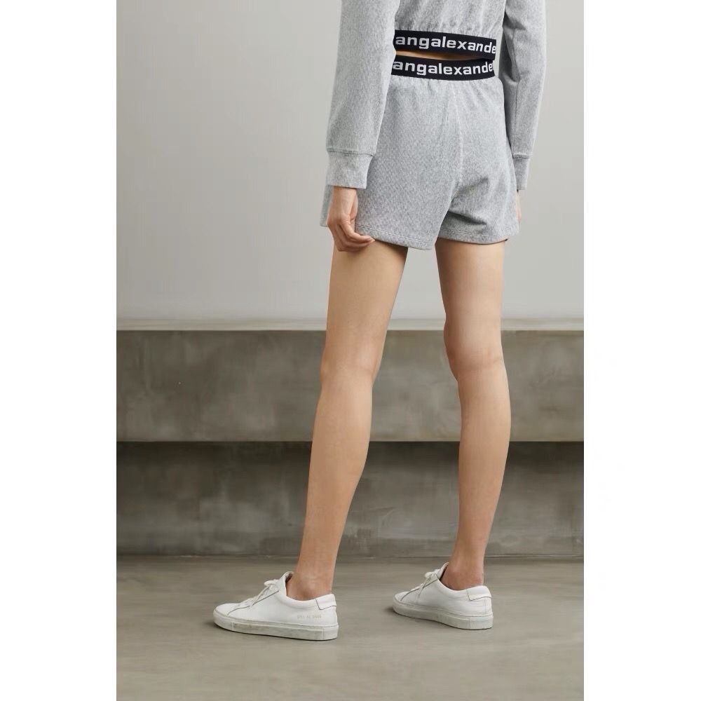 Alexander Wang Alexander Wang.T Womens Gray Elastic Waistband Lounge Shorts Size 26" / US 2 / IT 38 - 8 Thumbnail