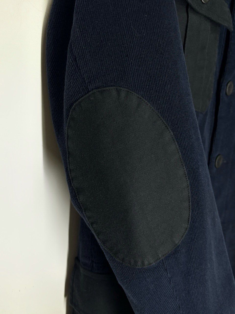 hannes roether Hannes Roether Navy Blue Corduroy Jacket With Black Pockets Size US M / EU 48-50 / 2 - 8 Thumbnail