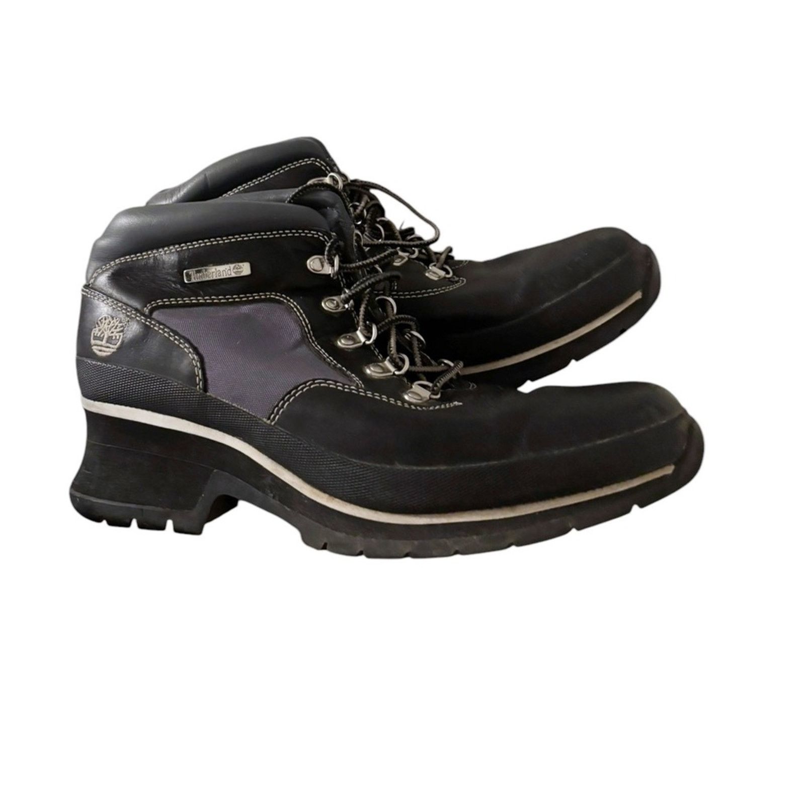 Timberland Vintage Timberland Grunge Y2K Wedge Sneaker Heels Gray Black Size US 9 / IT 39 - 2 Thumbnail