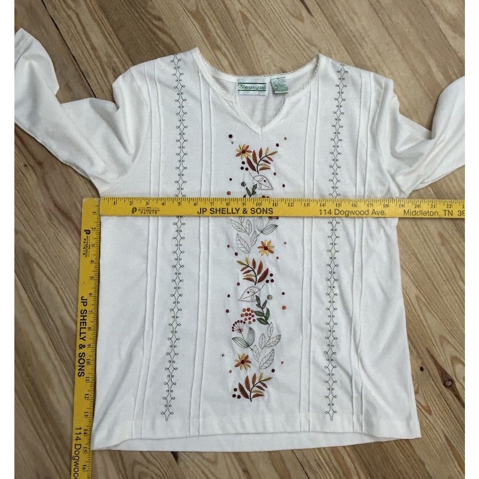Other Shenanigans women's white floral embroidered short sleeve S Size S / US 4 / IT 40 - 5 Thumbnail