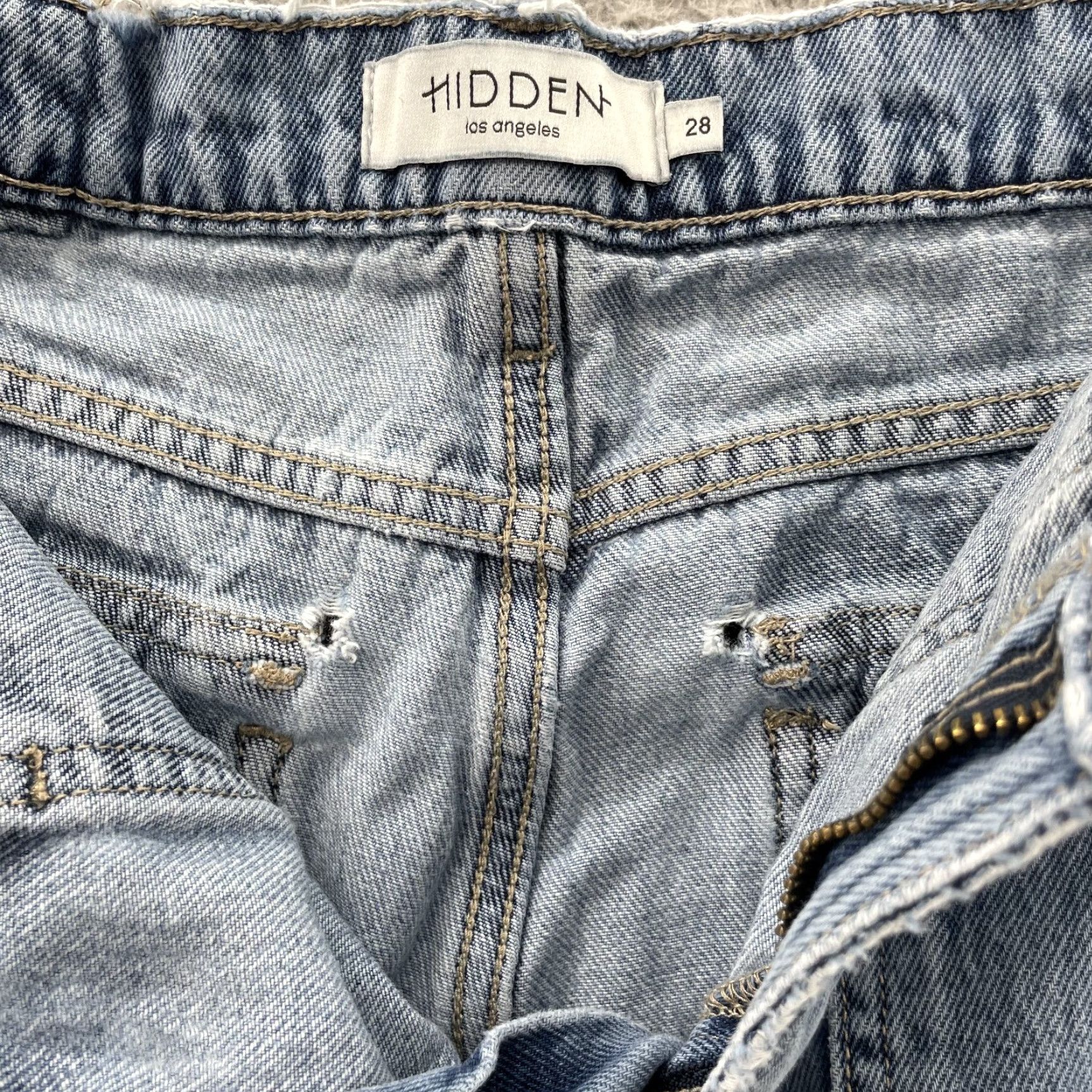 Vintage Hidden Jeans Women's 28 Baggy Cargo Wide Leg Y2k Streetwear Grunge Biker Skater Jeans Womens 28 Blue 90s Grunge Baggy Cargo Wide-Leg Skinny? Size 28" / US 6 / IT 42 - 6 Thumbnail