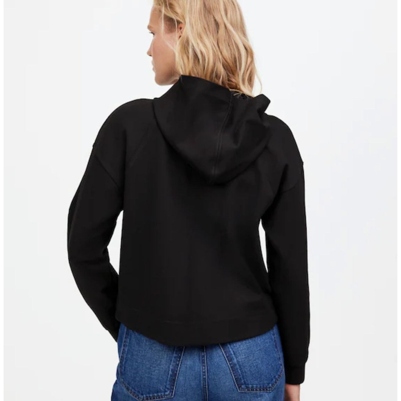 Madewell NWT Madewell Ponte Hoodie Sweatshirt In Black Size Medium Size M / US 6-8 / IT 42-44 - 3 Thumbnail