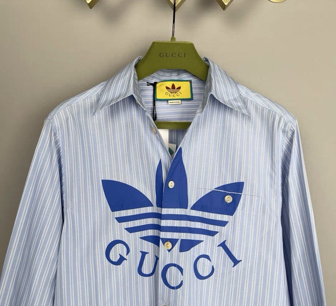 Gucci Gucci Gucci x Adidas Striped Logo Long Sleeve Shirt -2506 Size US M / EU 48-50 / 2 - 3 Thumbnail